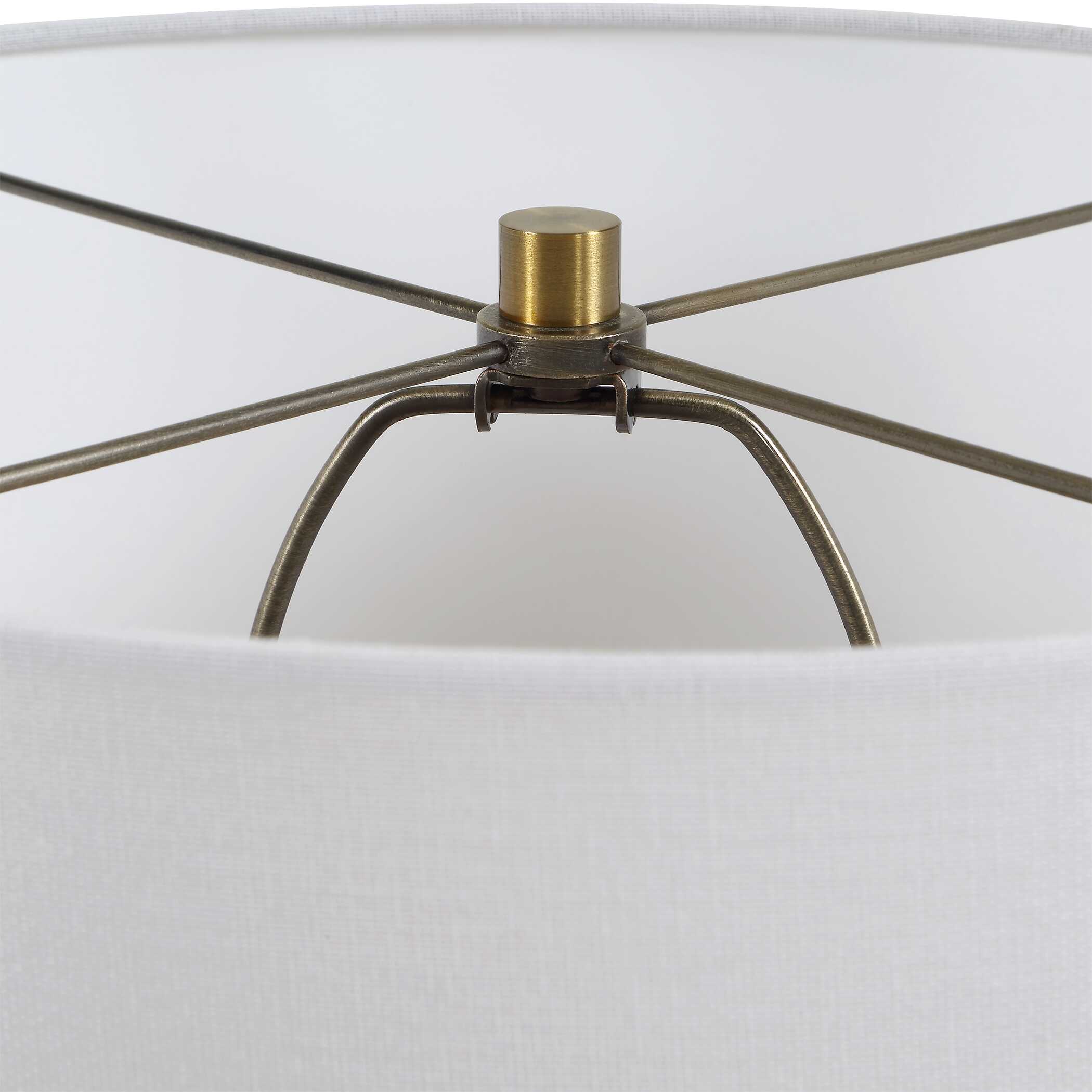 Ulmswood Round Green Glass Table Lamp