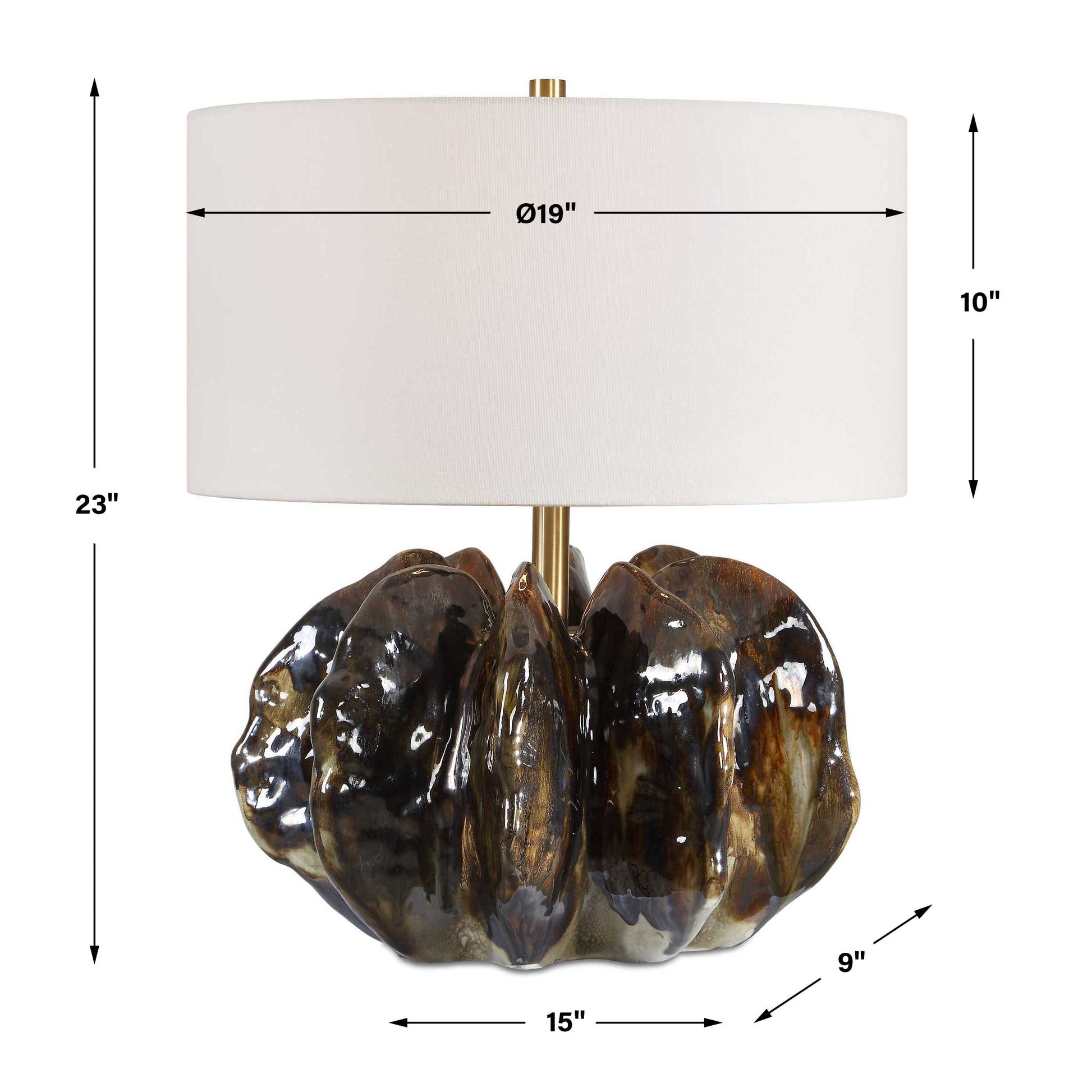 Uttermost Jaudon Brown Glass Table Lamp
