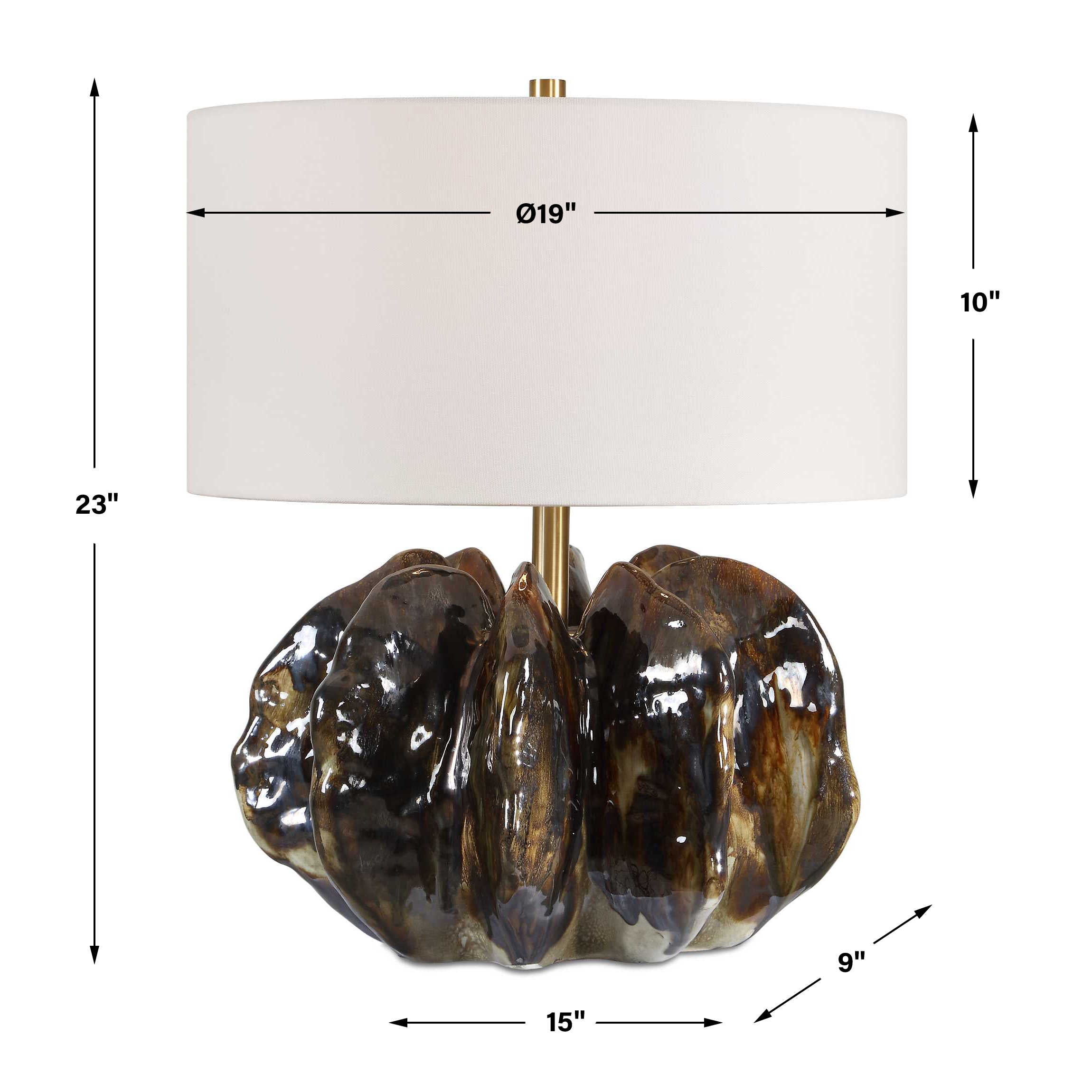 Uttermost Jaudon Brown Glass Table Lamp