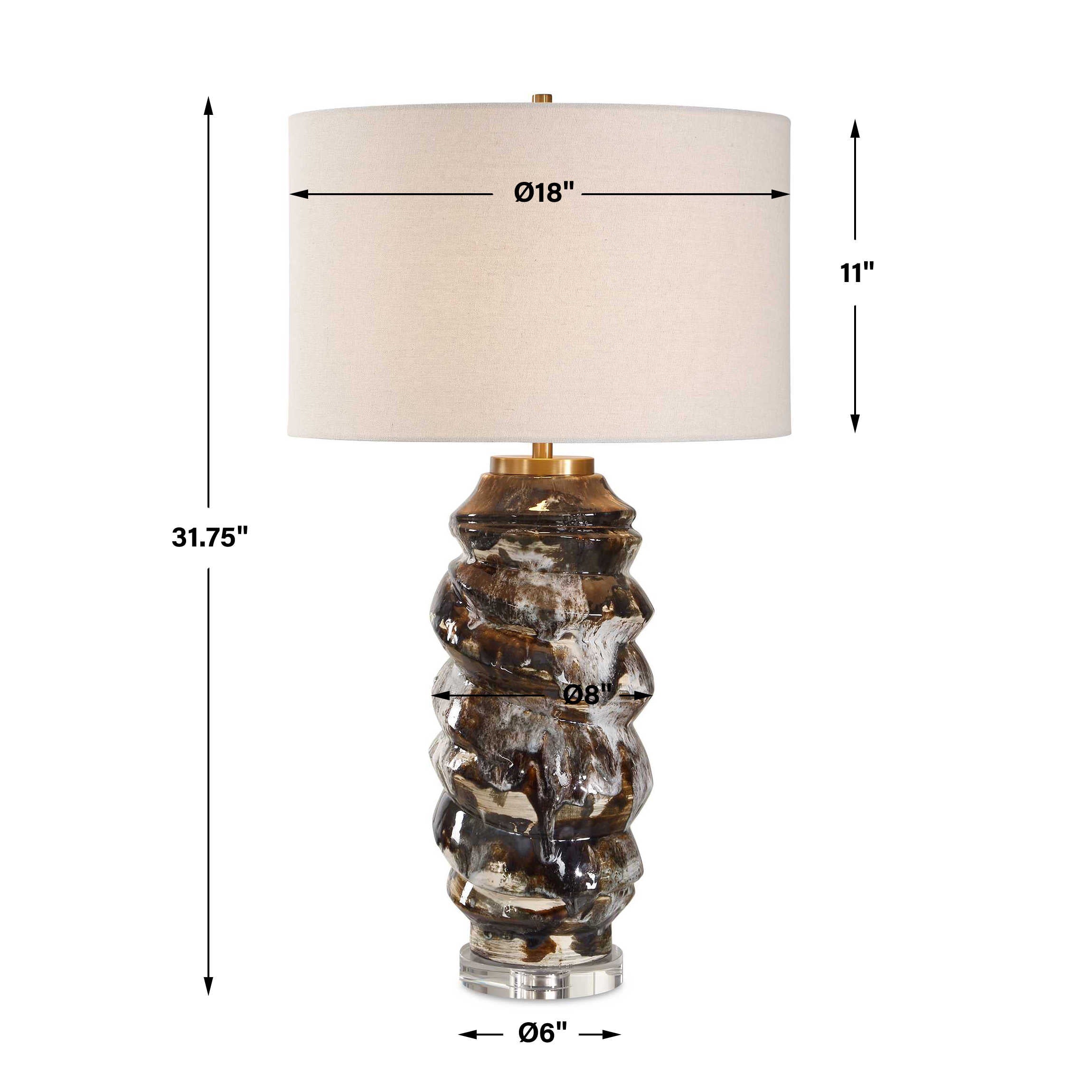 Uttermost Cuoco Mottled Brown Table Lamp
