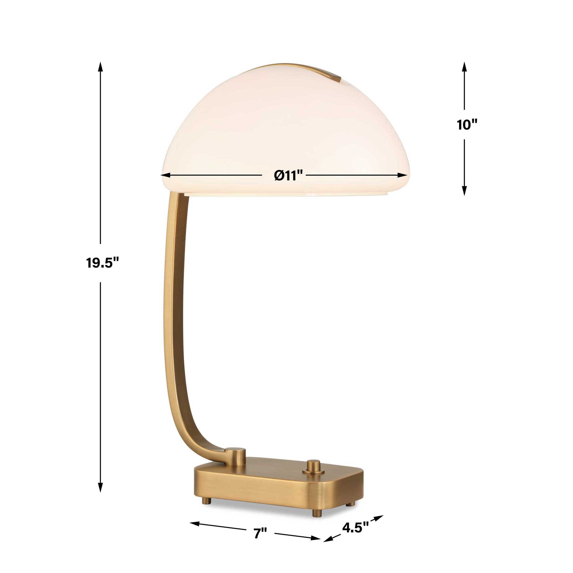 Uttermost Bend The Rules Brass Desk Lamp