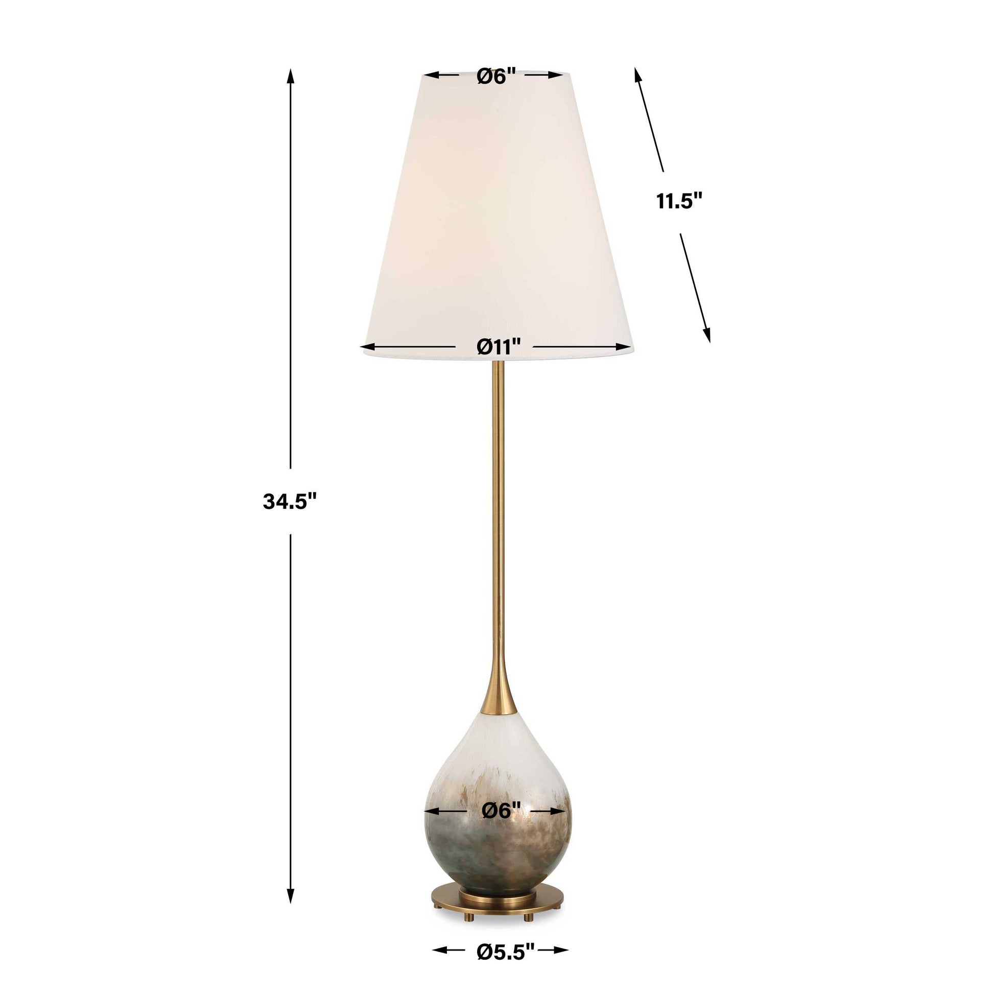 Uttermost Cardoni Smoke Buffet Lamp