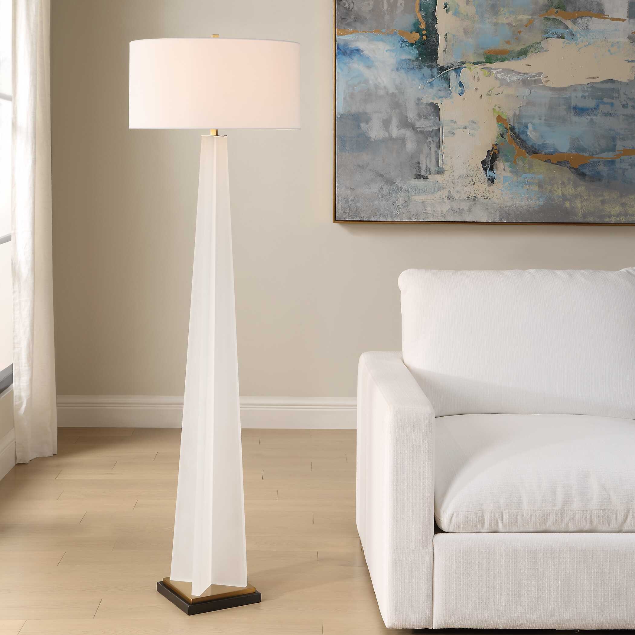 Uttermost Rosin White Floor Lamp