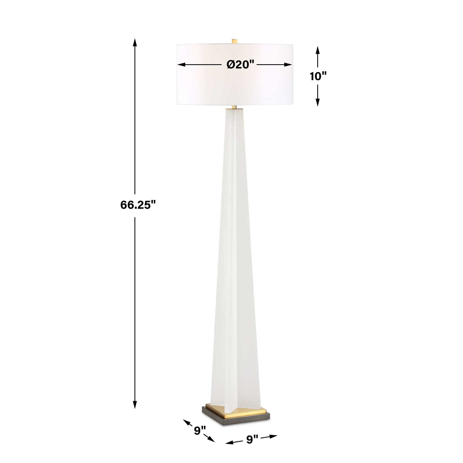 Uttermost Rosin White Floor Lamp