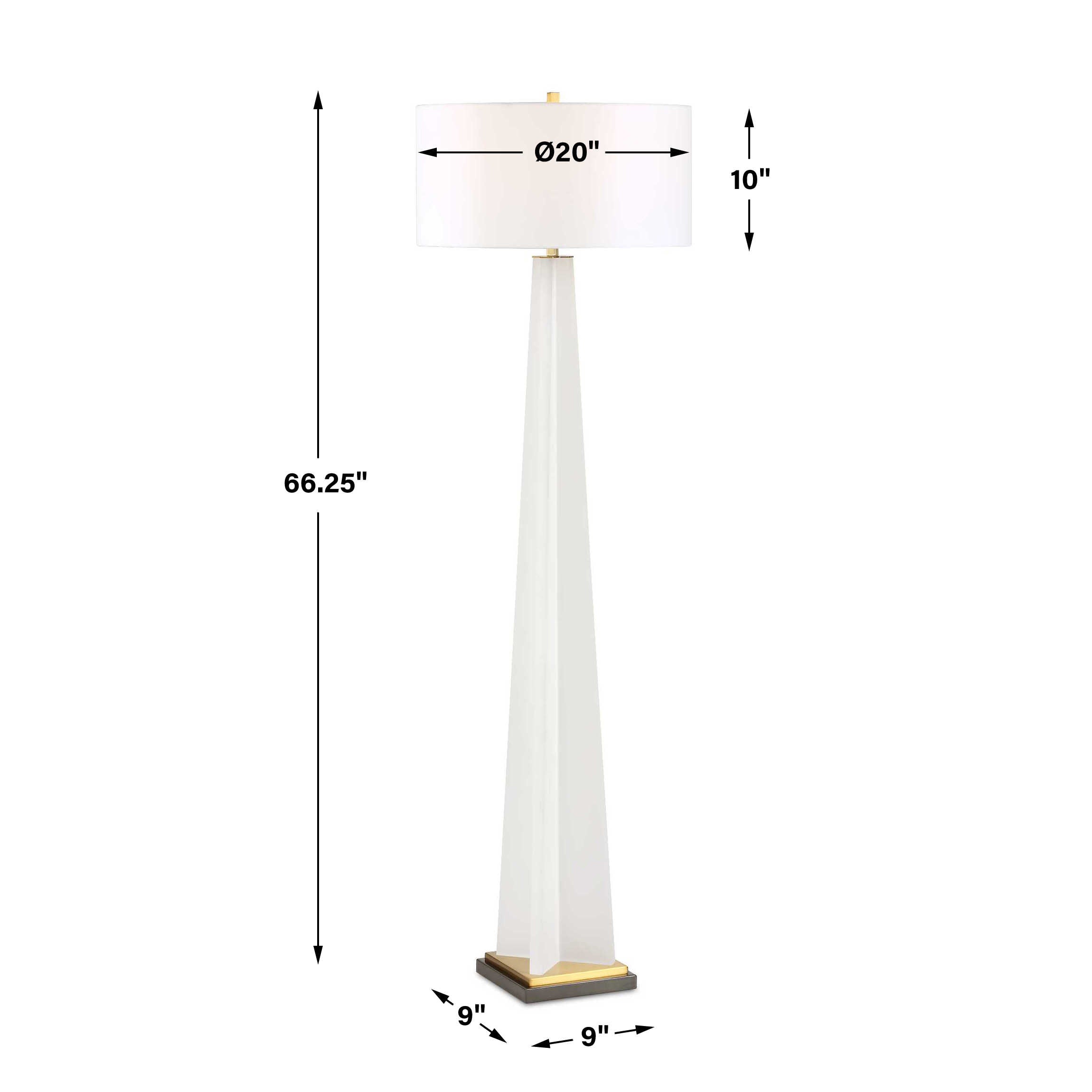 Uttermost Rosin White Floor Lamp