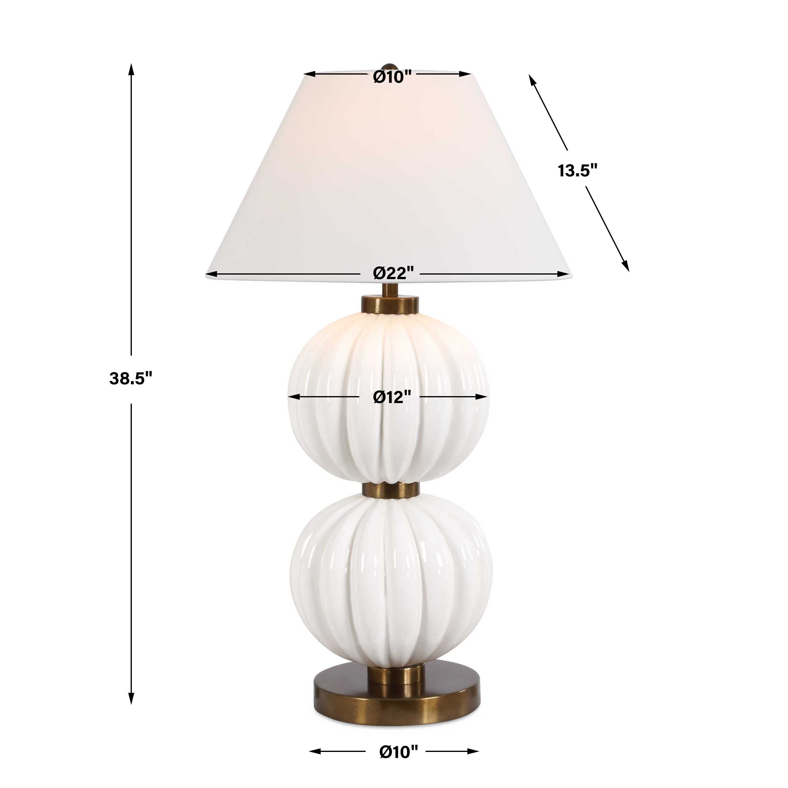 Uttermost Irena White Sphere Table Lamp