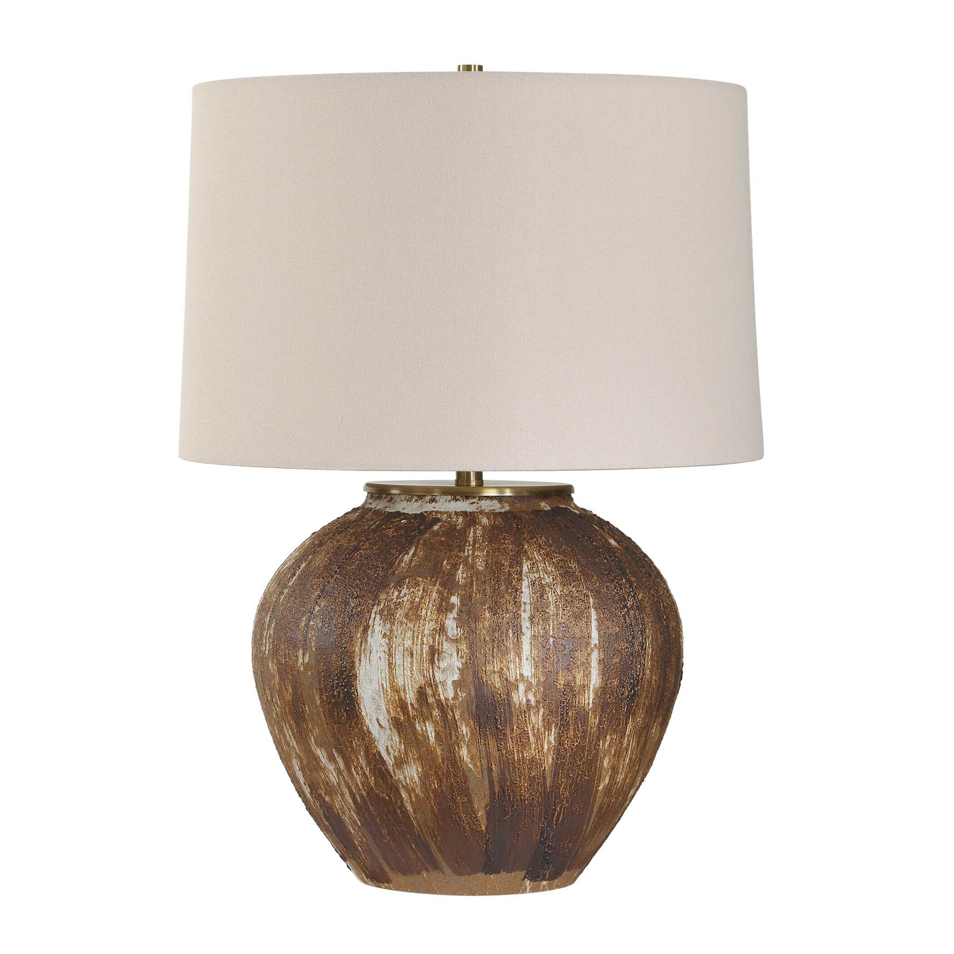 Uttermost McKinley Textured Brown Table Lamp