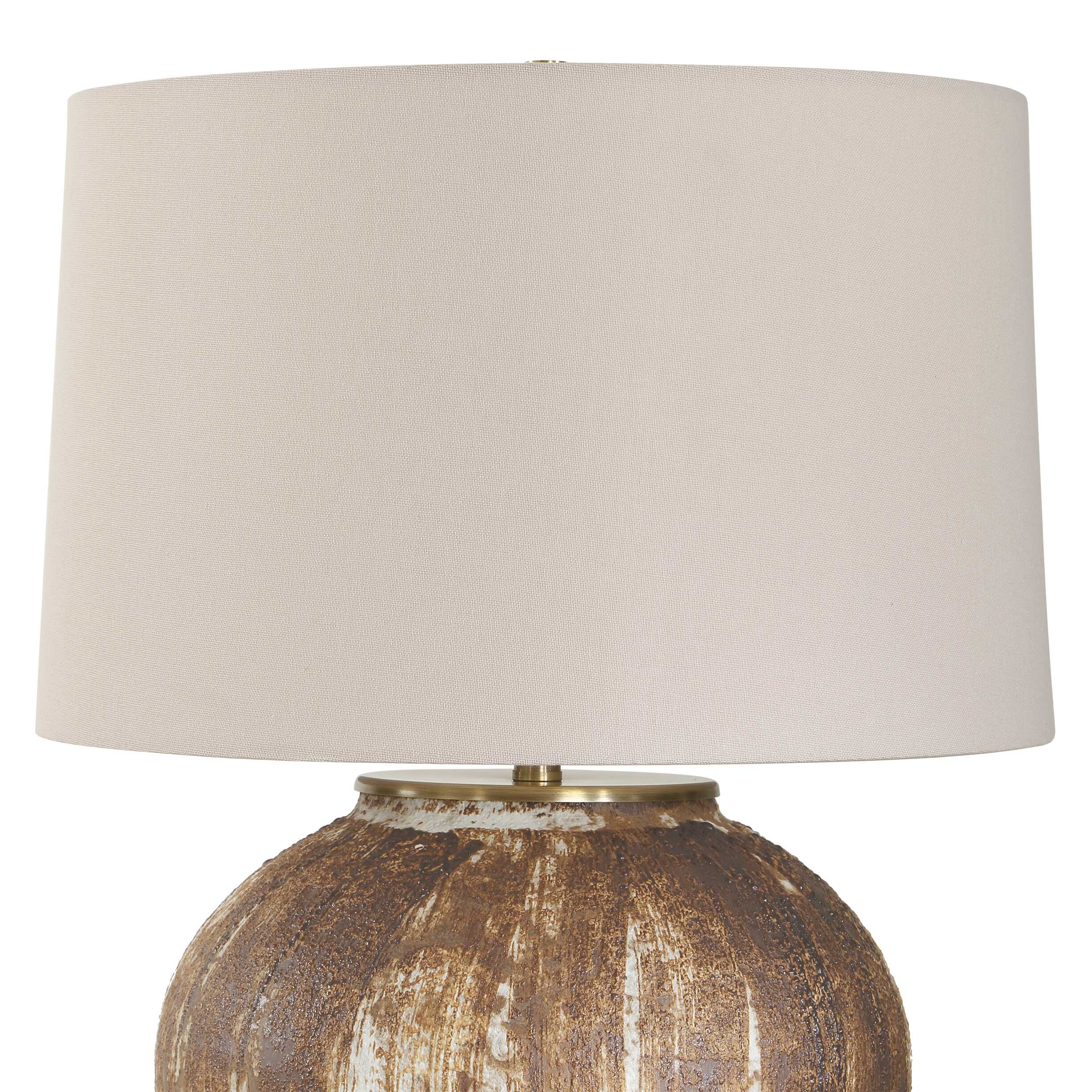 Uttermost McKinley Textured Brown Table Lamp