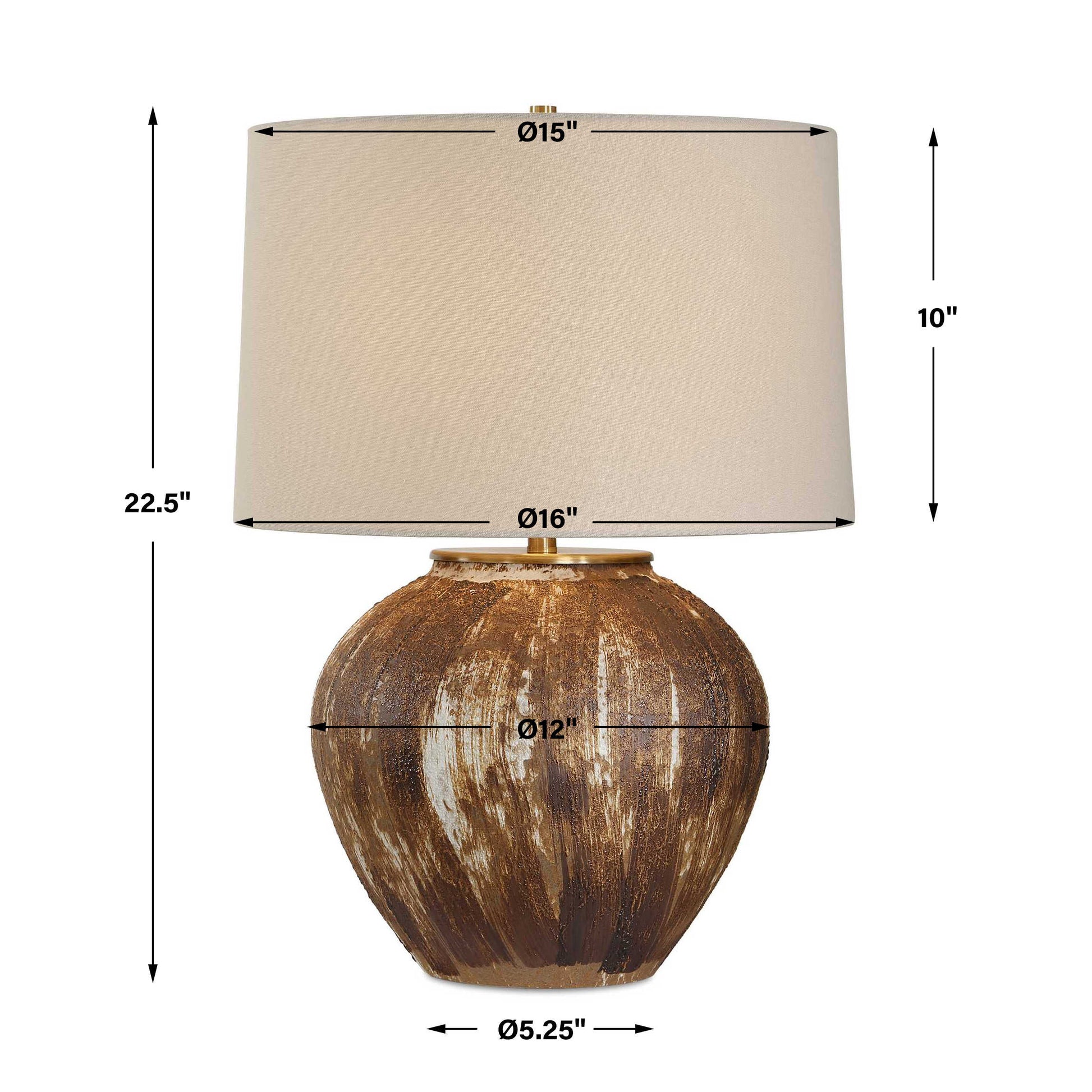 Uttermost McKinley Textured Brown Table Lamp