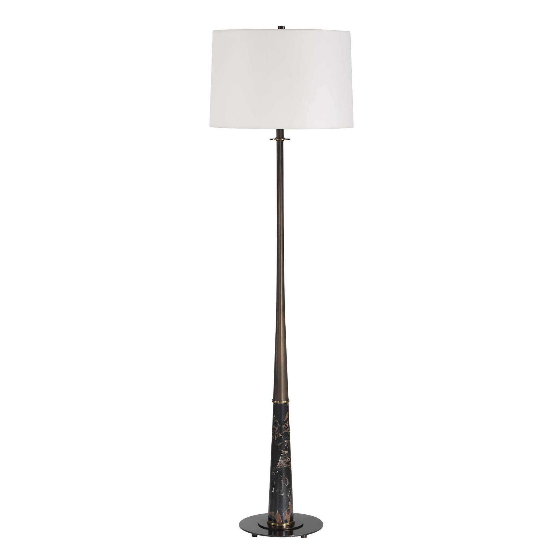 Uttermost Tallarico Brass & Marble Floor Lamp