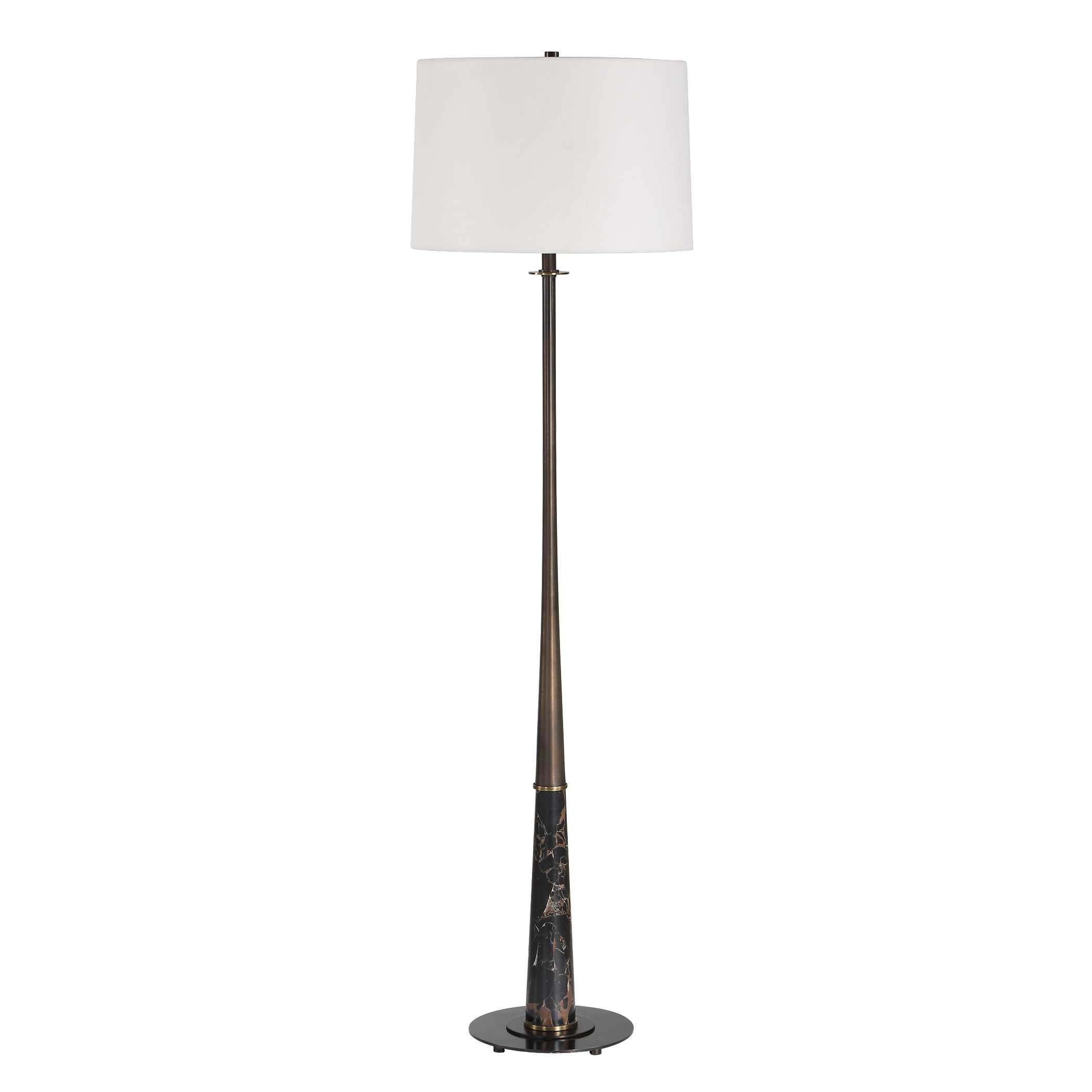 Uttermost Tallarico Brass & Marble Floor Lamp