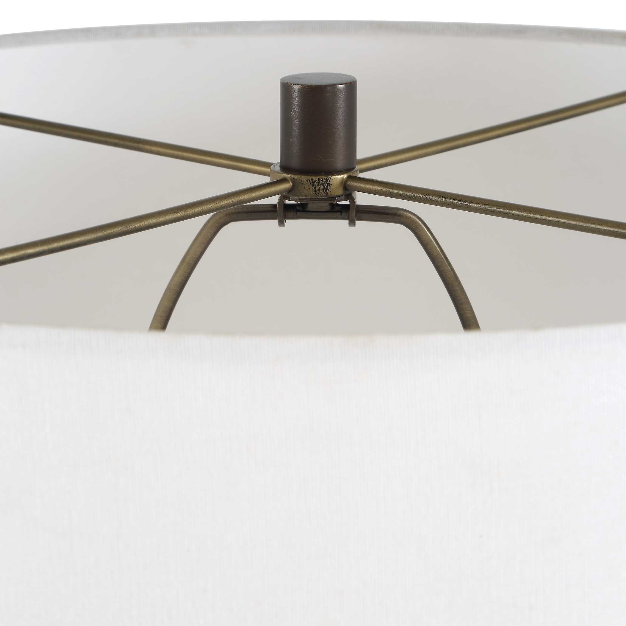 Uttermost Tallarico Brass & Marble Floor Lamp