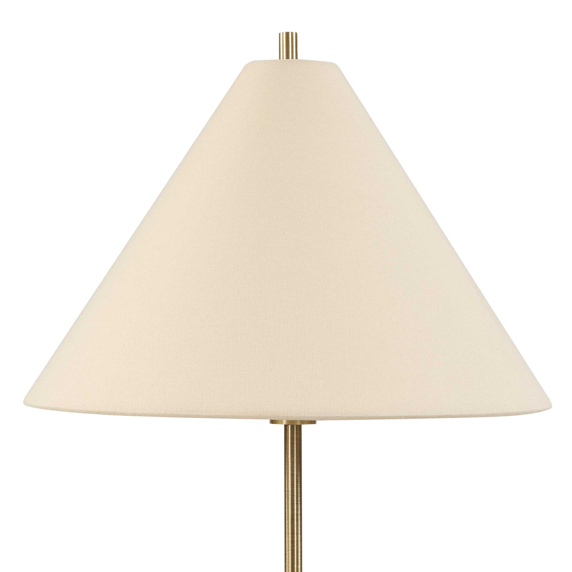 Ashford Round Antique Brass Table Lamps, S/2