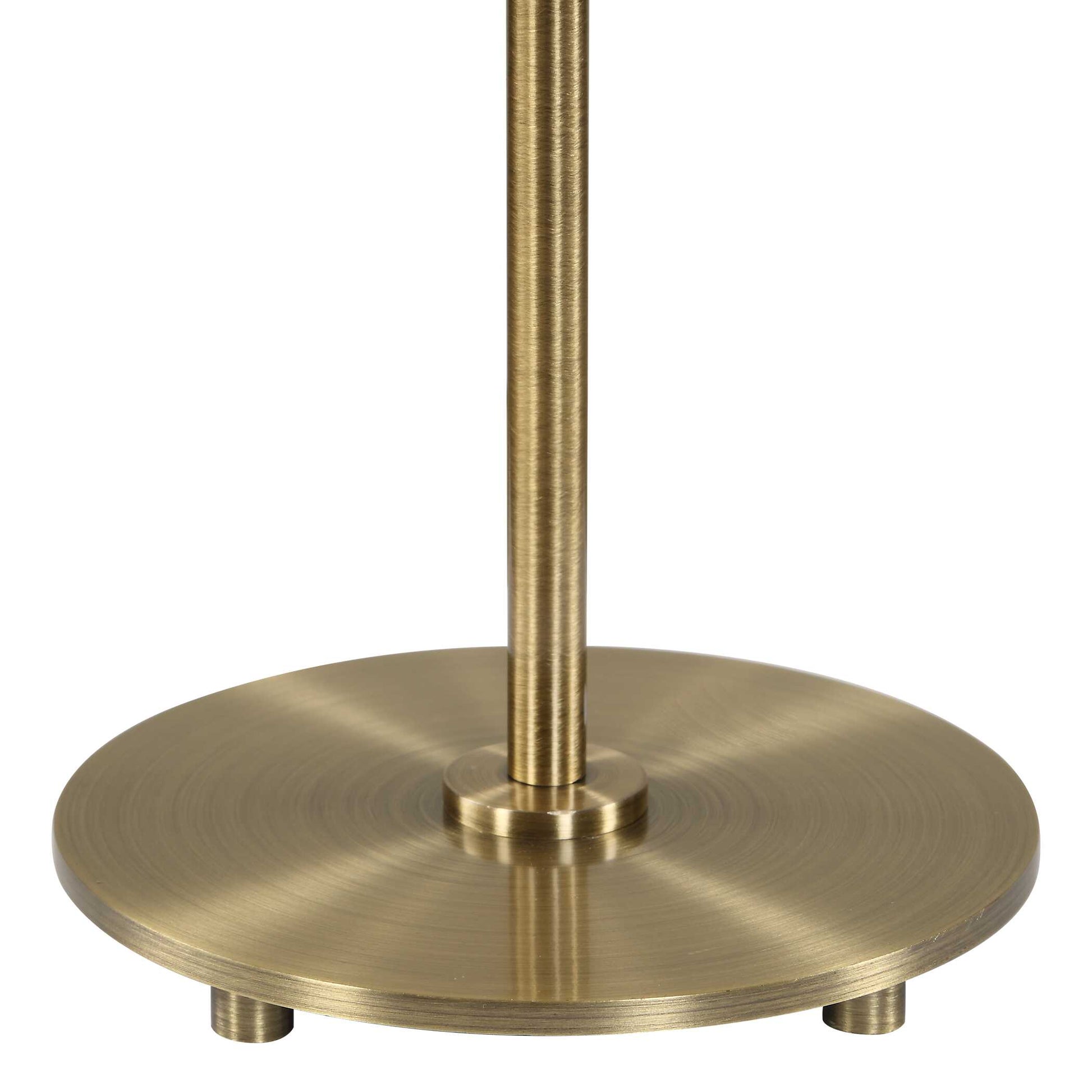 Ashford Round Antique Brass Table Lamps, S/2