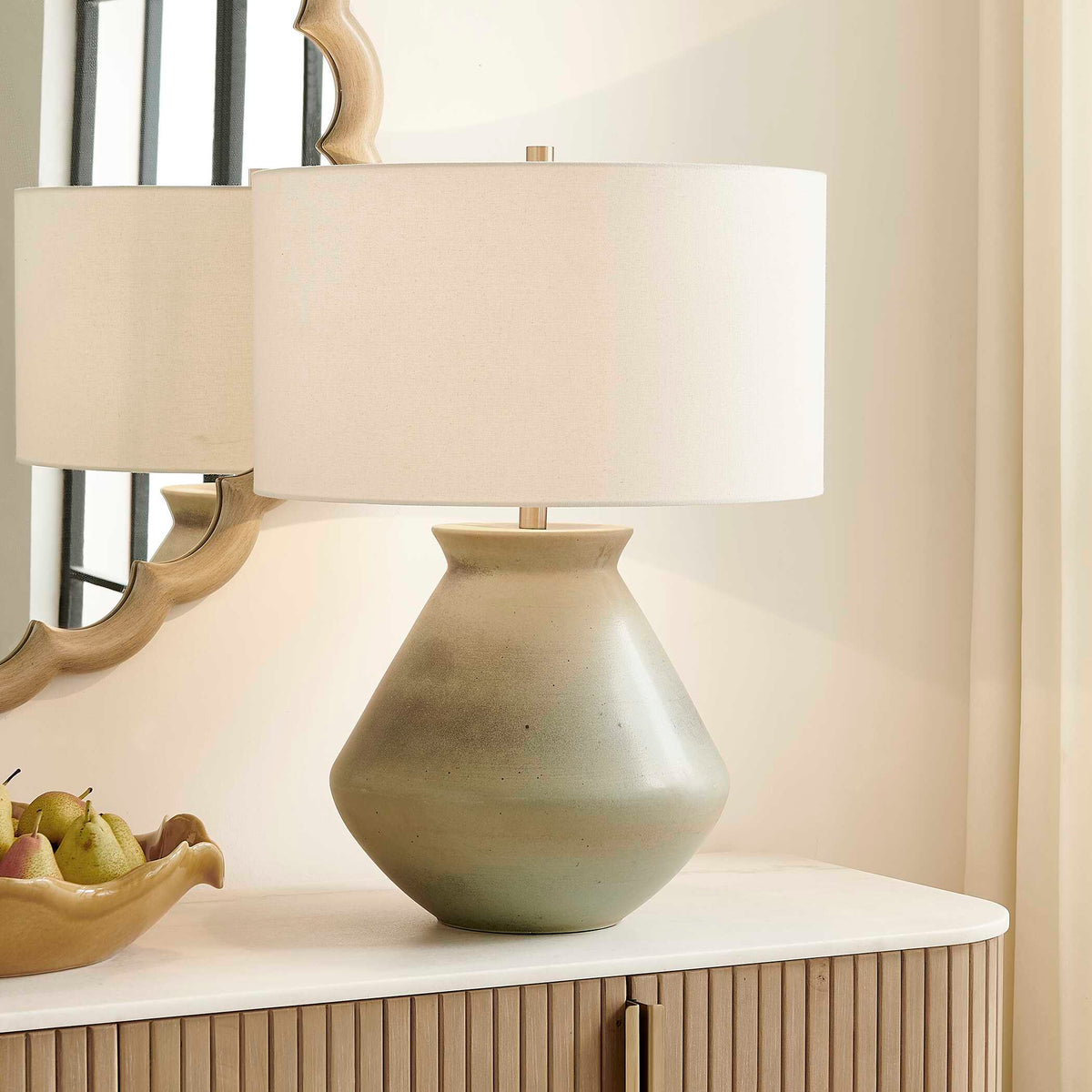 Uttermost Natrone Sage Green Table Lamp