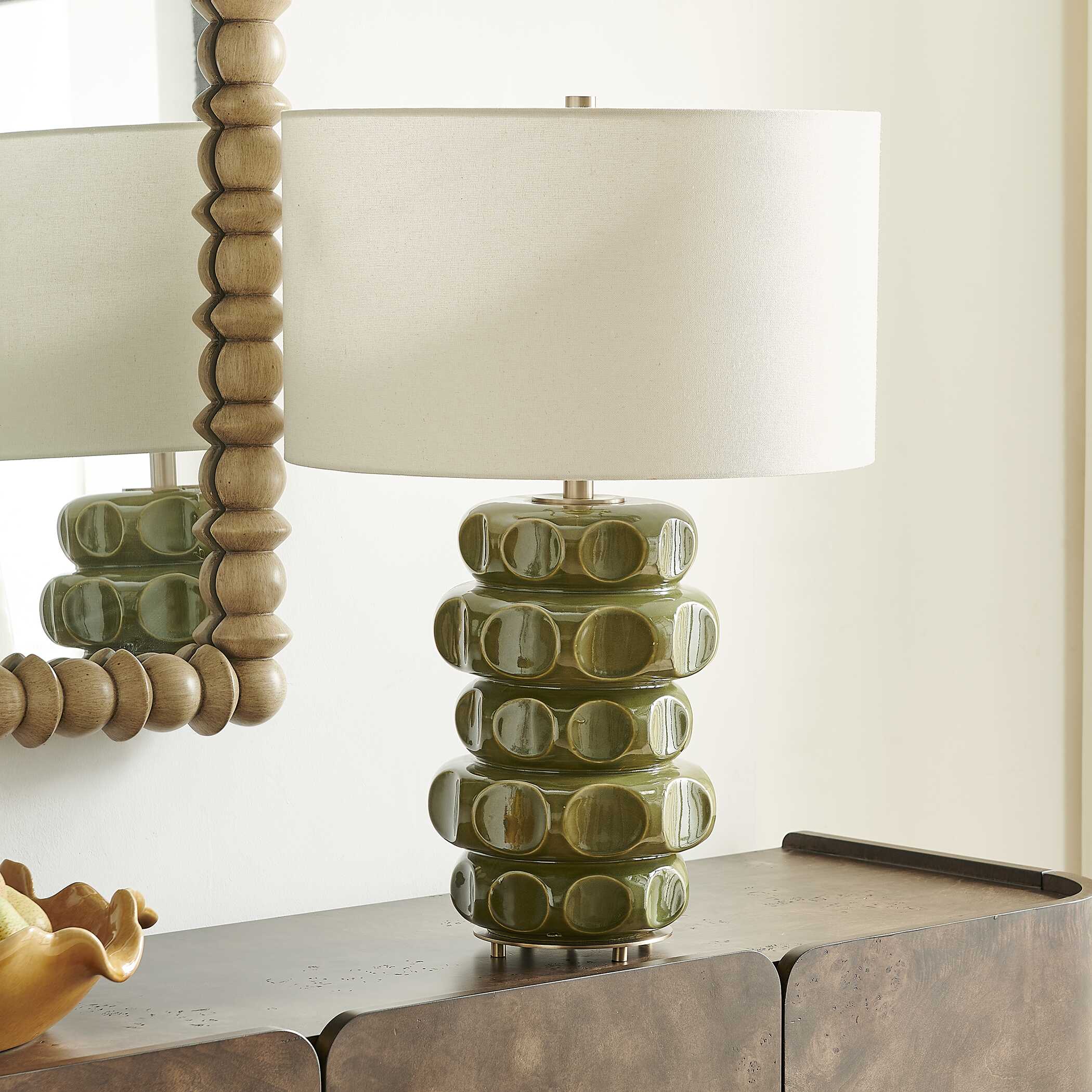 Uttermost Masau Moss Green Table Lamp