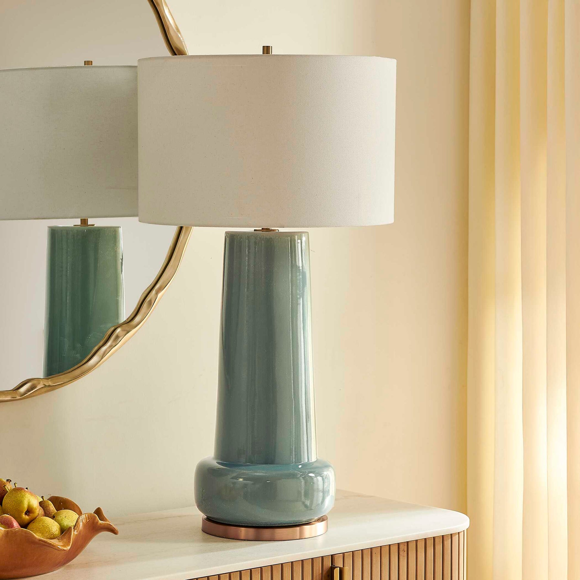 Uttermost Claudin Aqua Blue Table Lamp