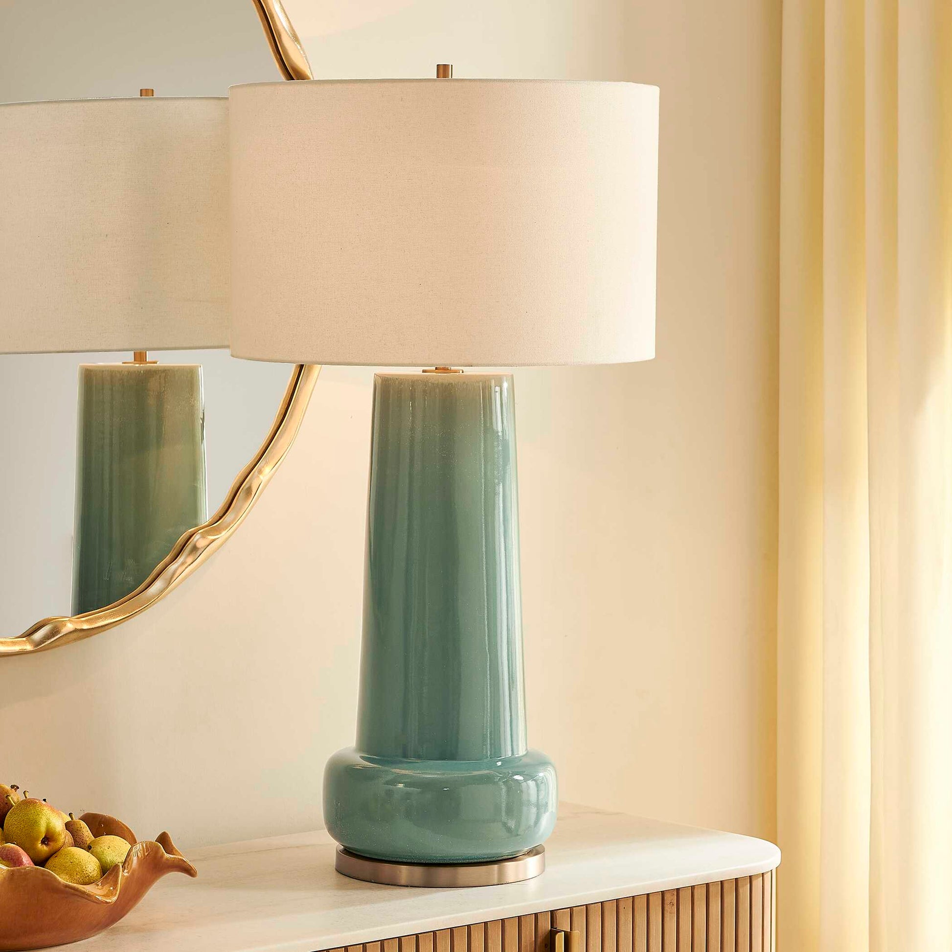 Uttermost Claudin Aqua Blue Table Lamp