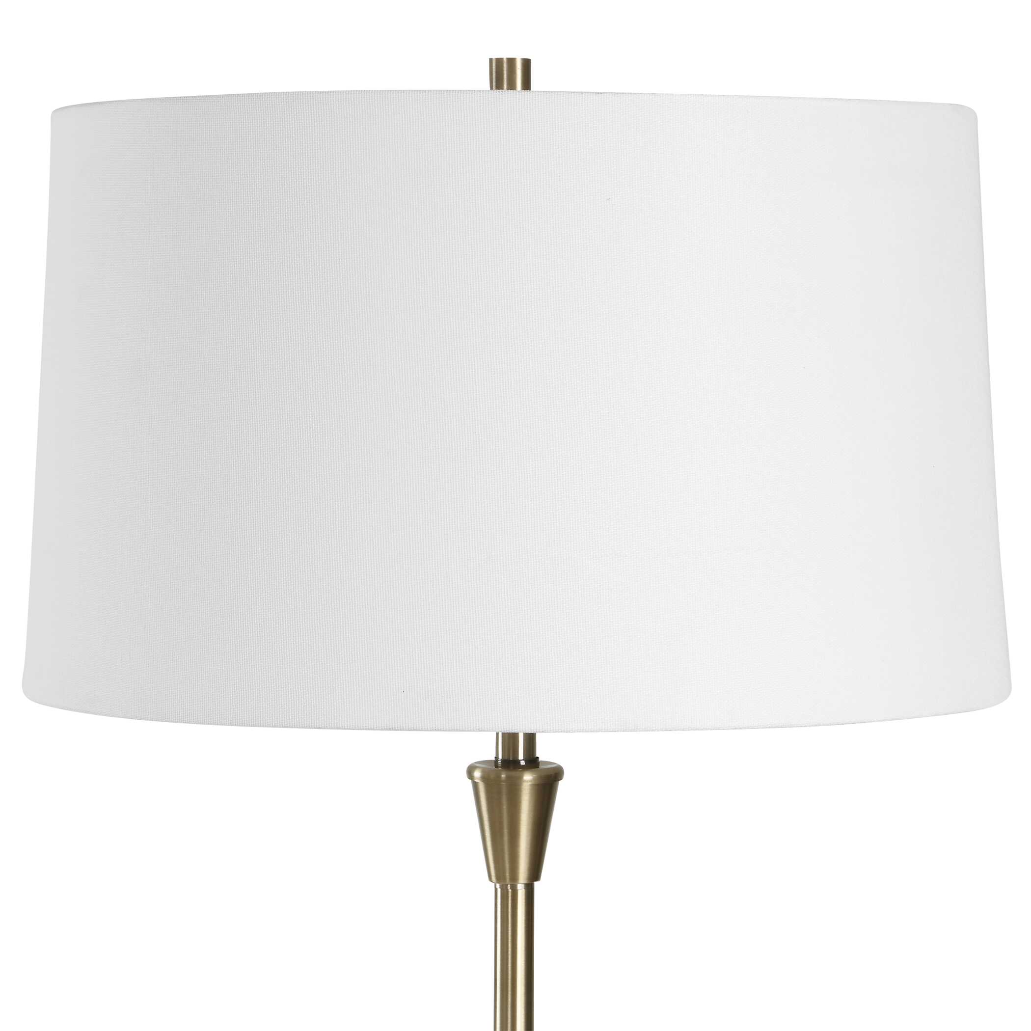Yewbury Round Antique Brass Floor Lamp