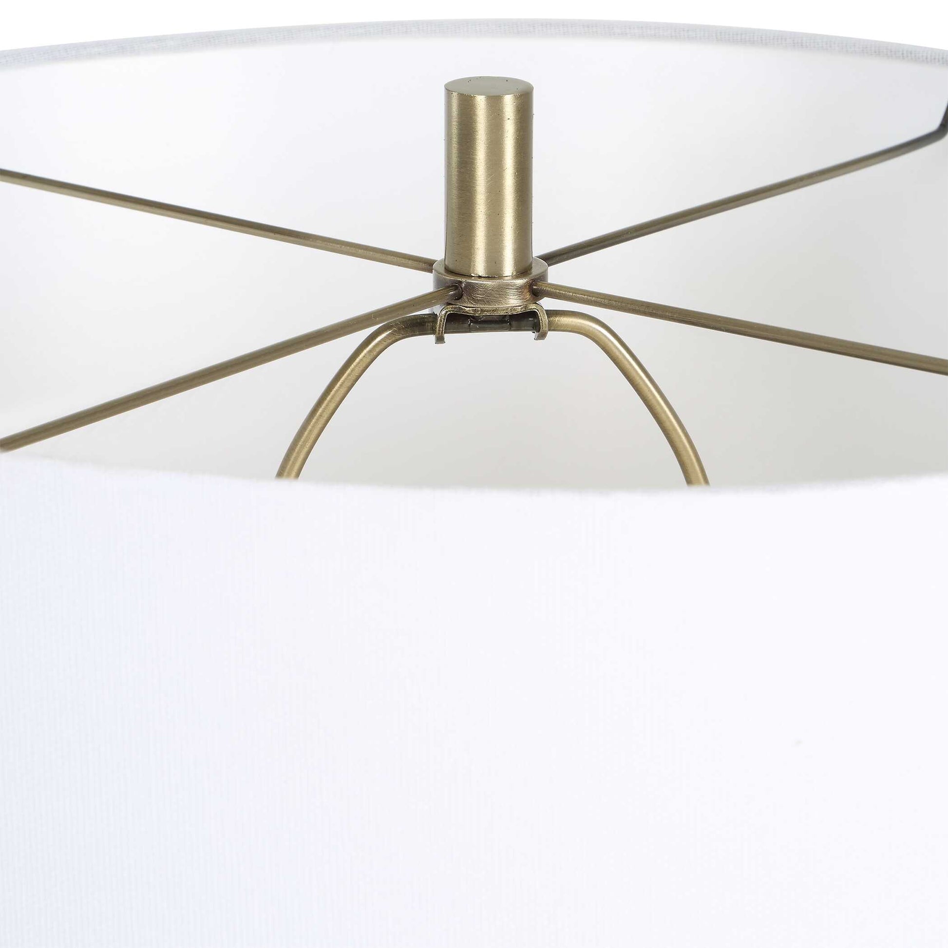 Yewbury Round Antique Brass Floor Lamp