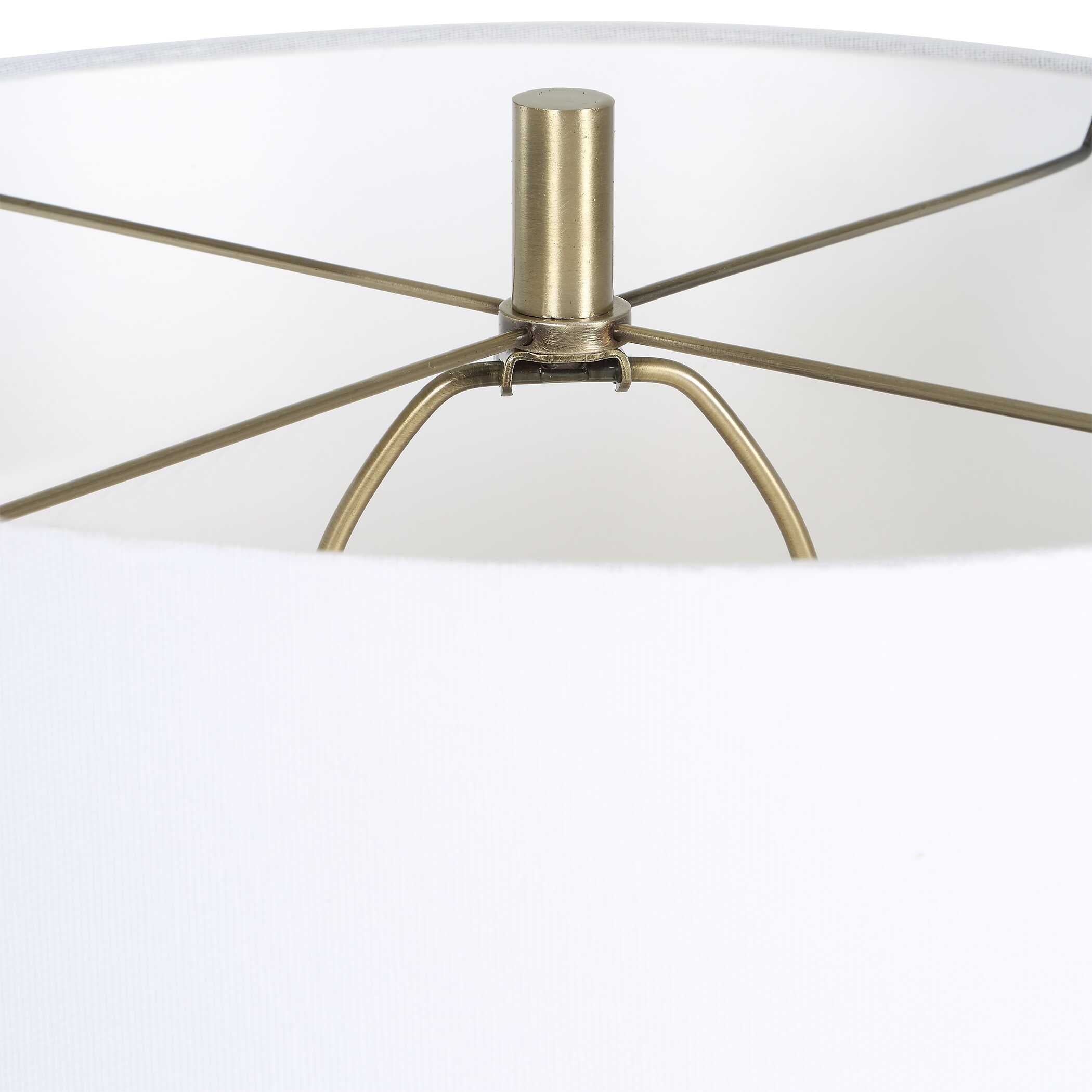 Yewbury Round Antique Brass Floor Lamp