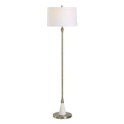 Yewbury Round Antique Brass Floor Lamp