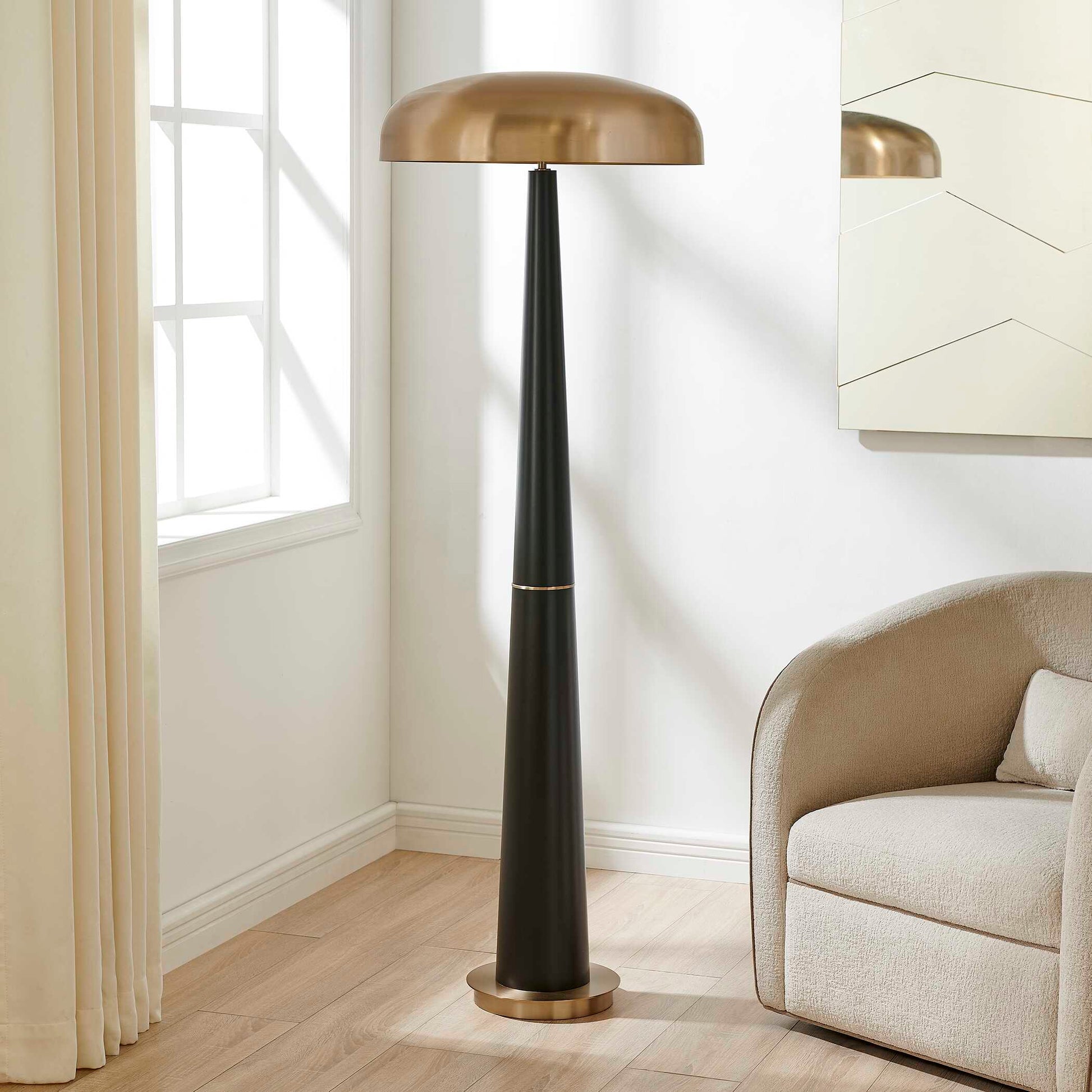 Uttermost Davis Black Floor Lamp