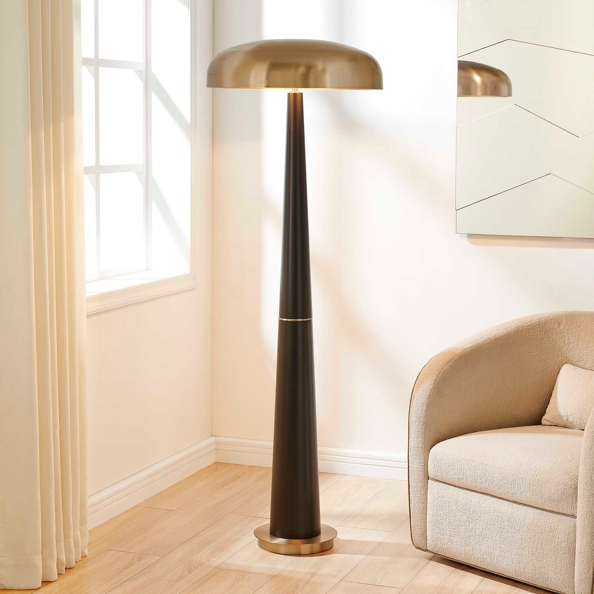 Uttermost Davis Black Floor Lamp