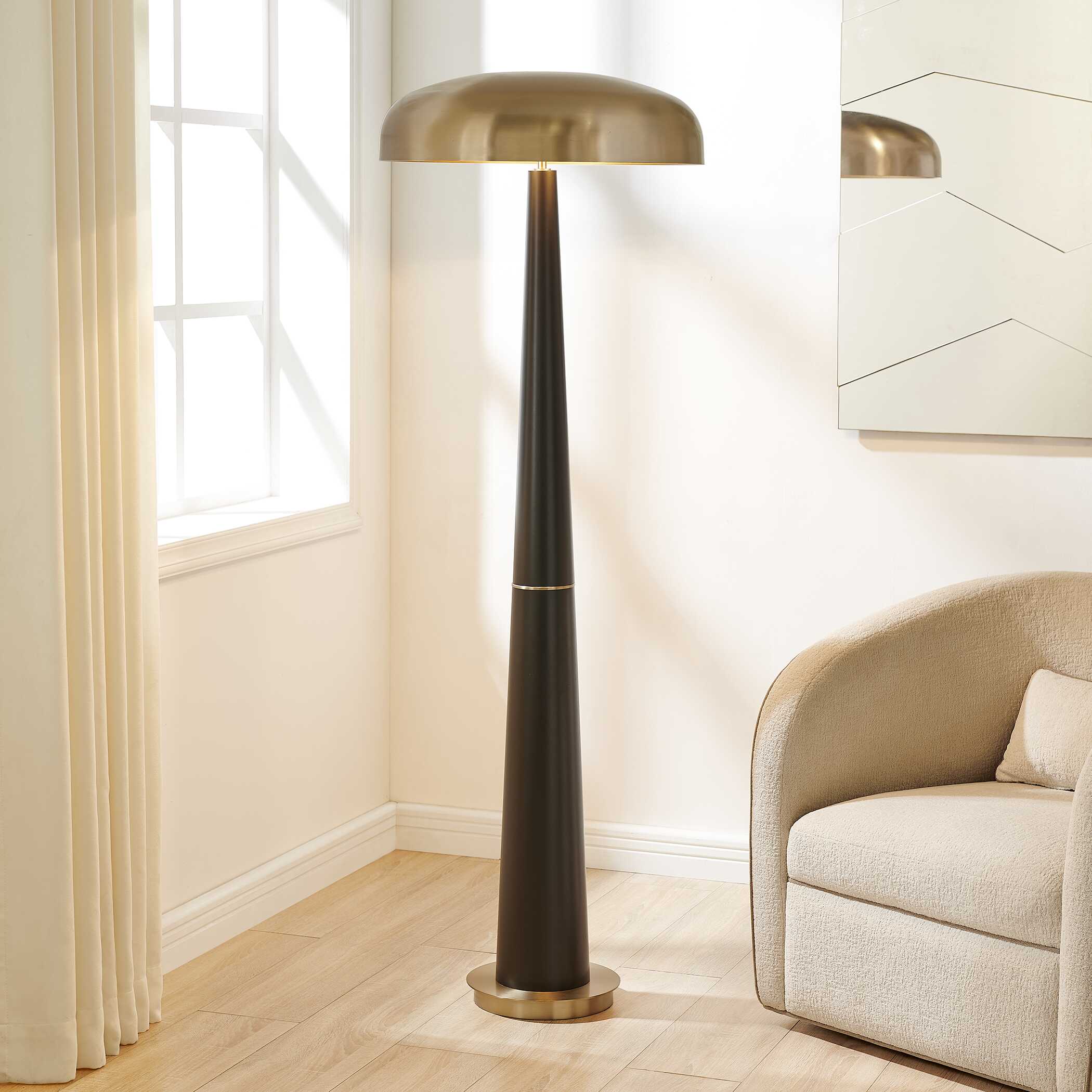 Uttermost Davis Black Floor Lamp