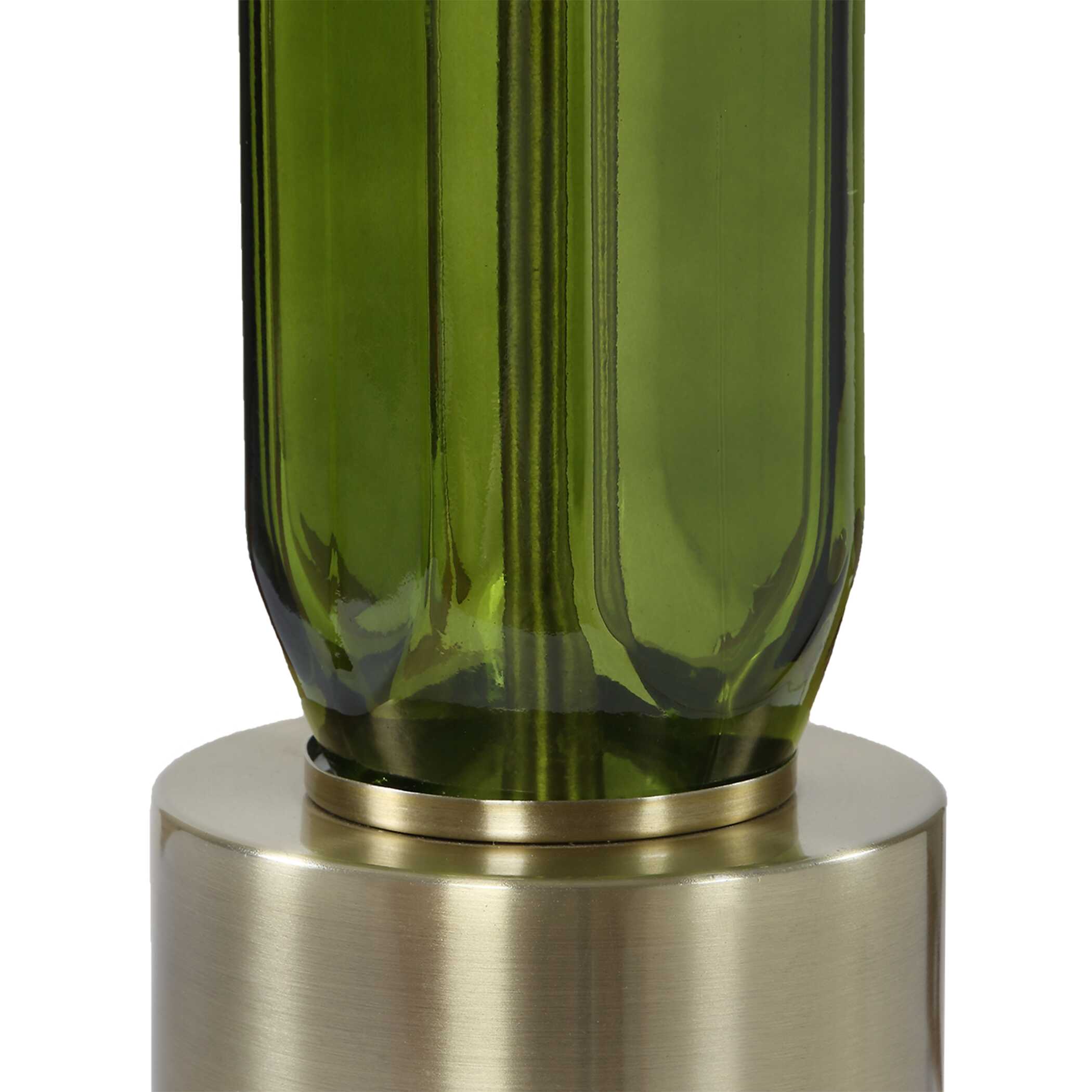 Uttermost Aspis Green Glass Table Lamp