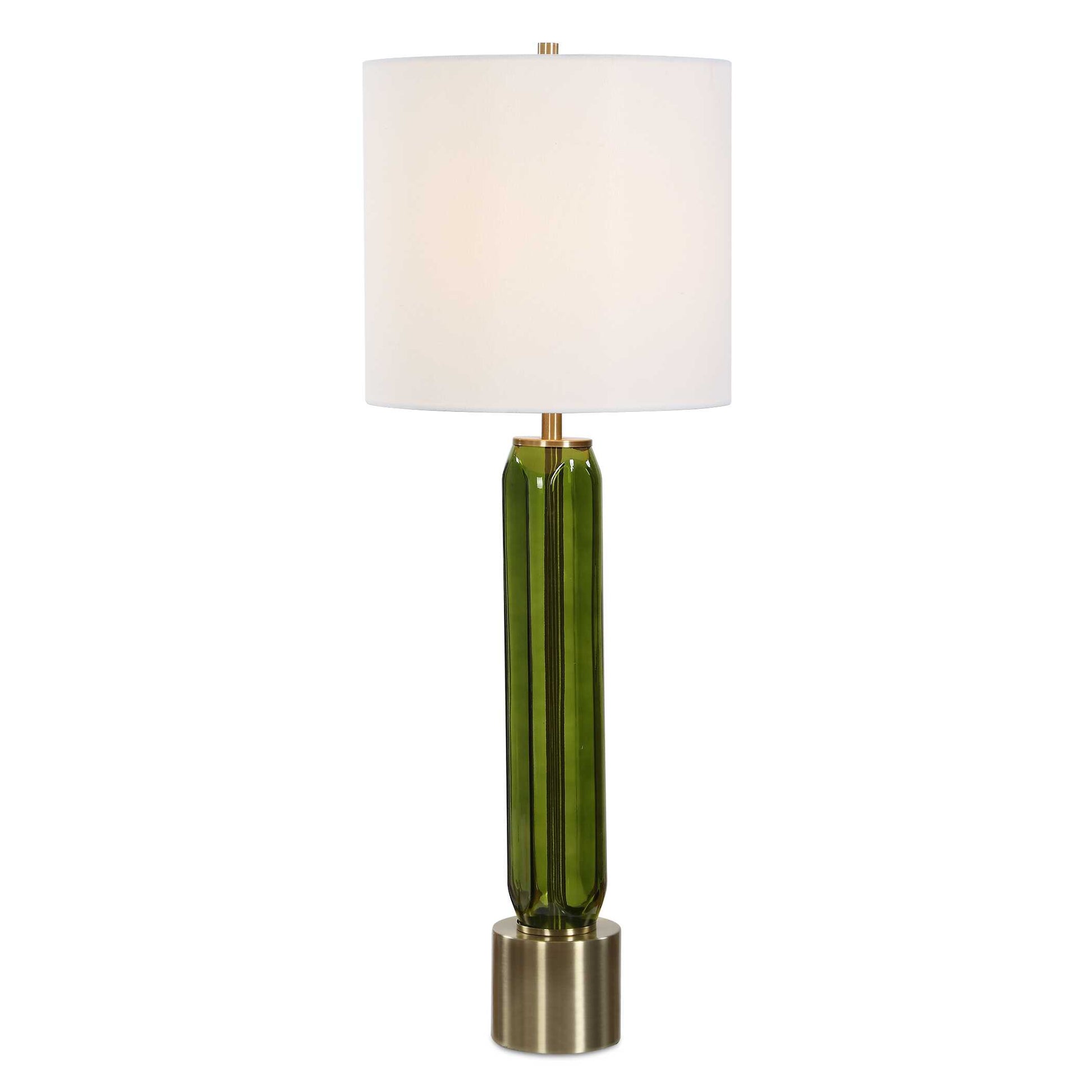 Uttermost Aspis Green Glass Table Lamp