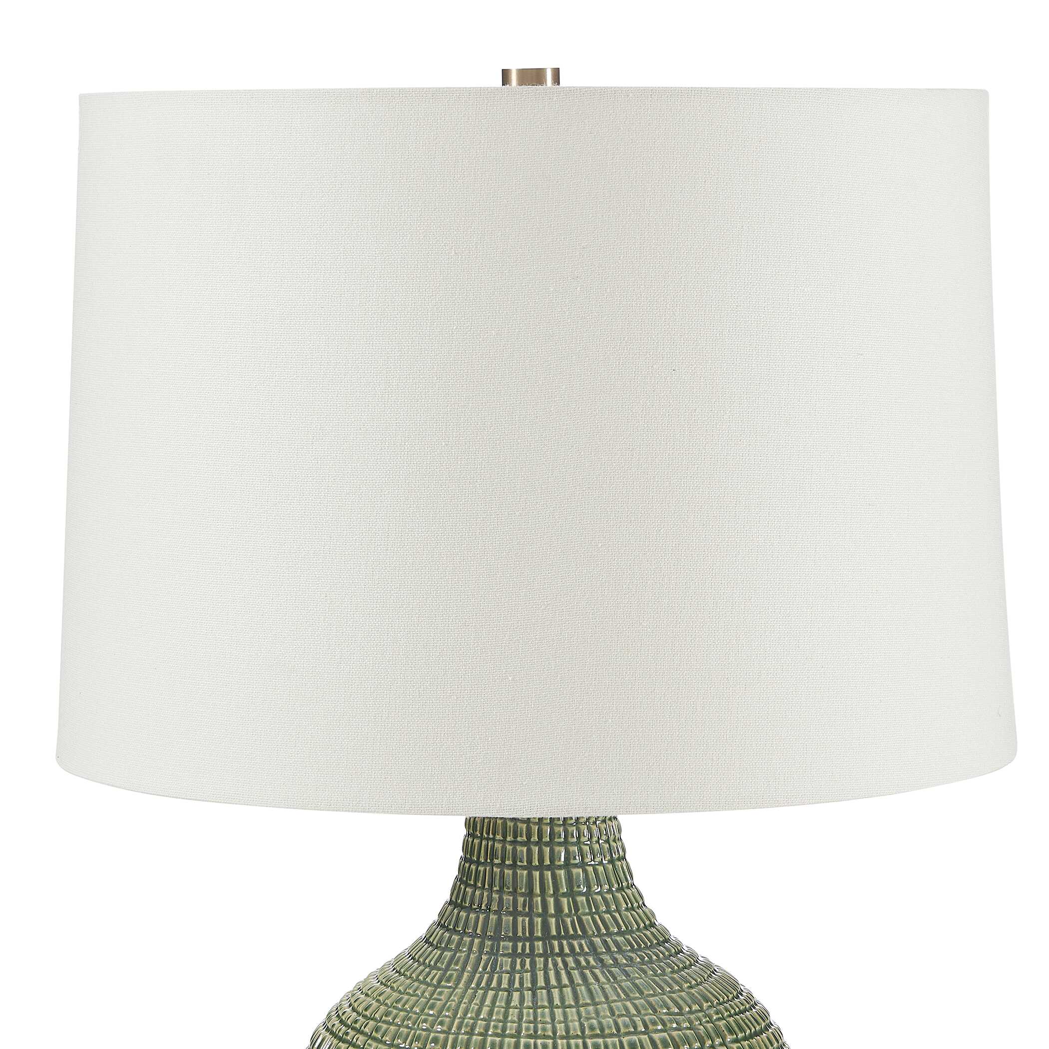 Uttermost Dulcich Green Grid Table Lamp
