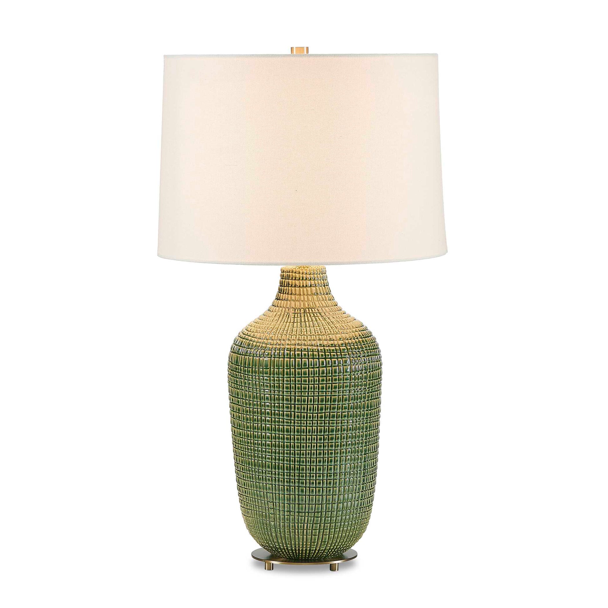 Uttermost Dulcich Green Grid Table Lamp