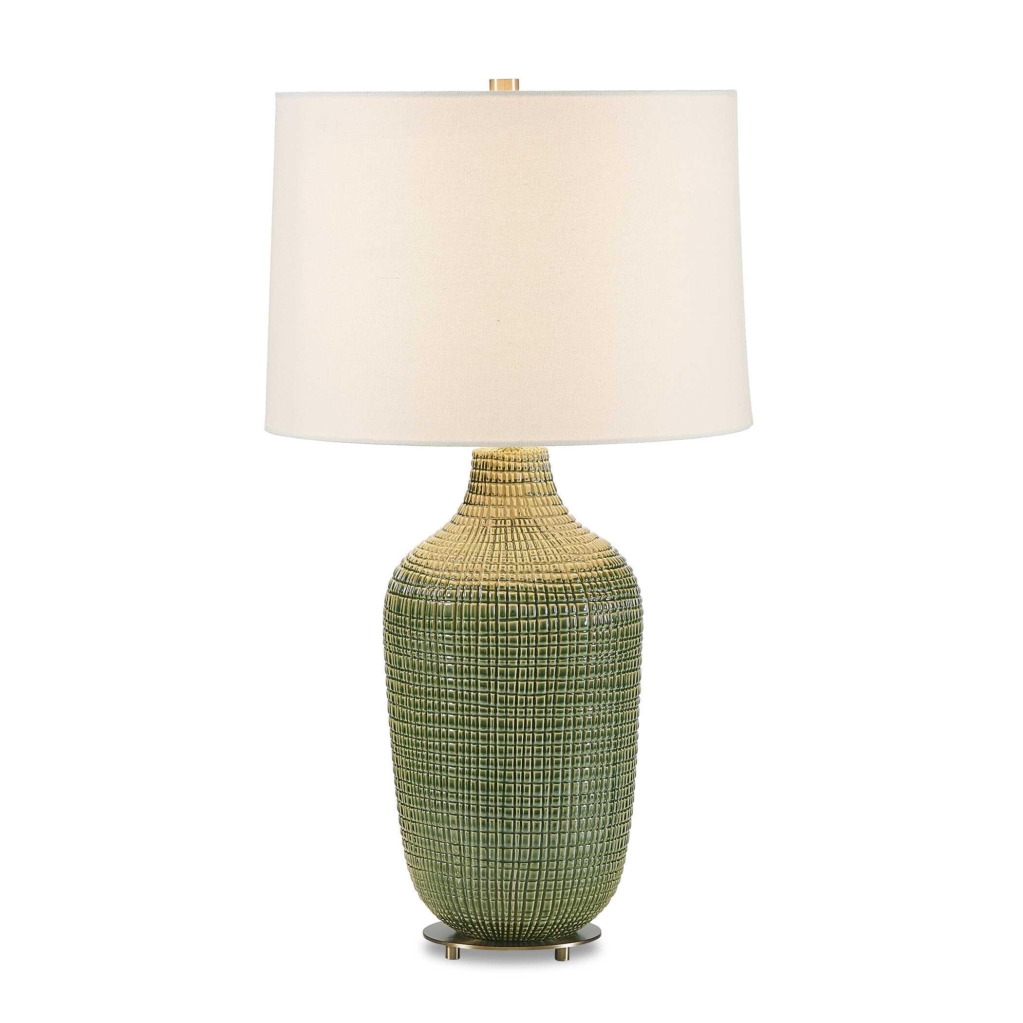 Uttermost Dulcich Green Grid Table Lamp