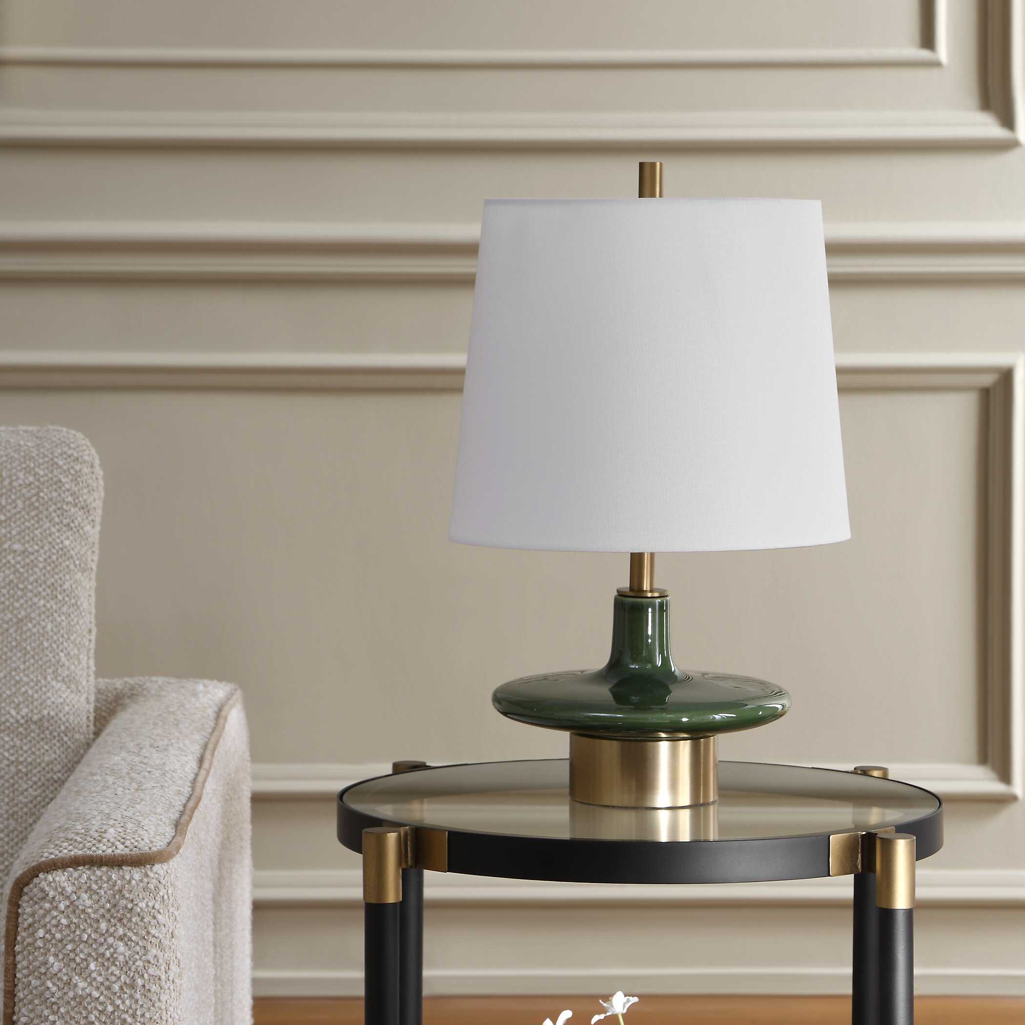 Uttermost Sieler Glossy Green Table Lamp