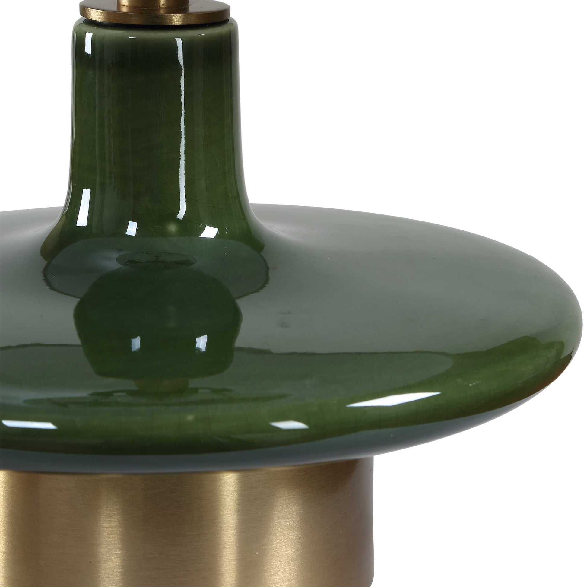 Uttermost Sieler Glossy Green Table Lamp