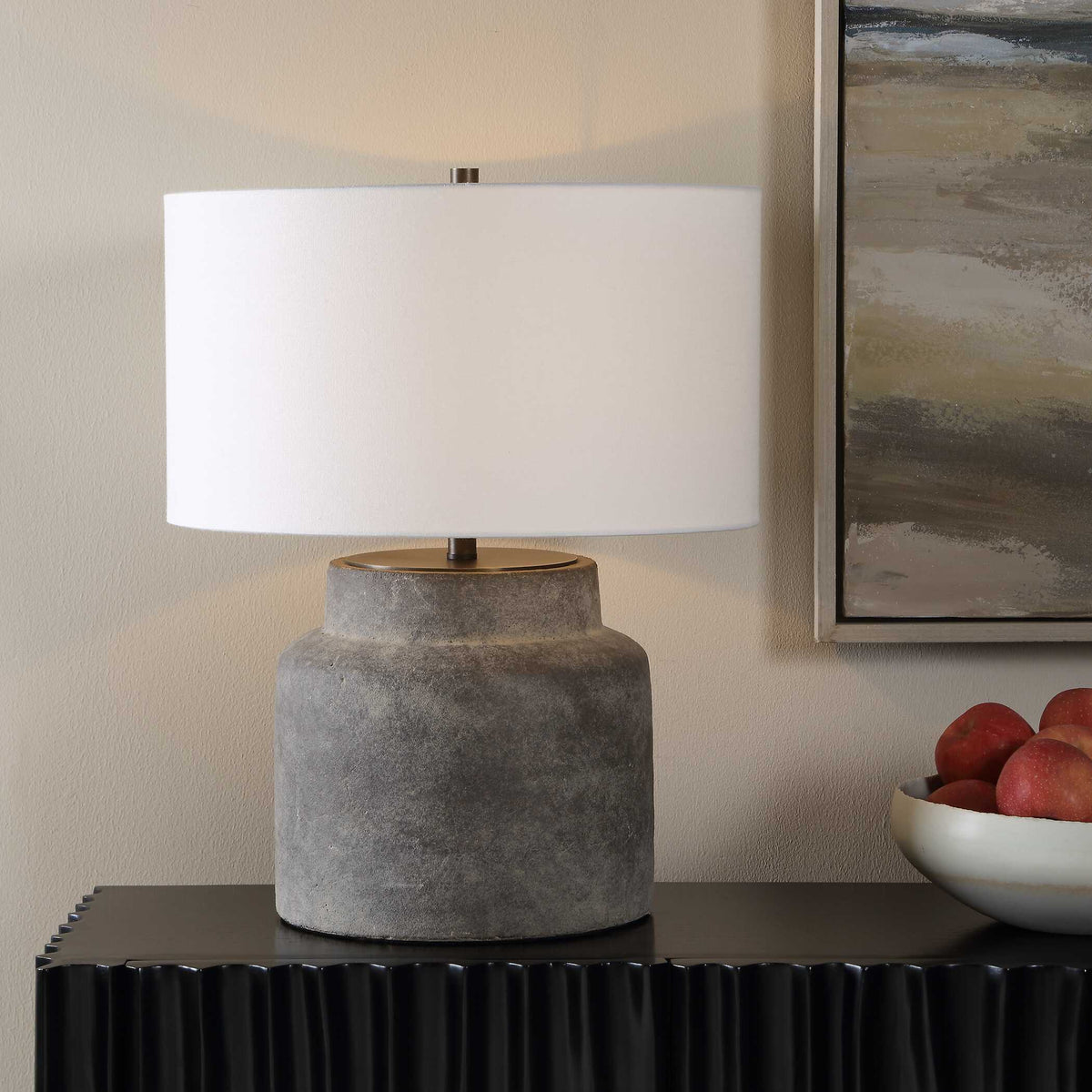 Uttermost Benedet Gray Wash Table Lamp
