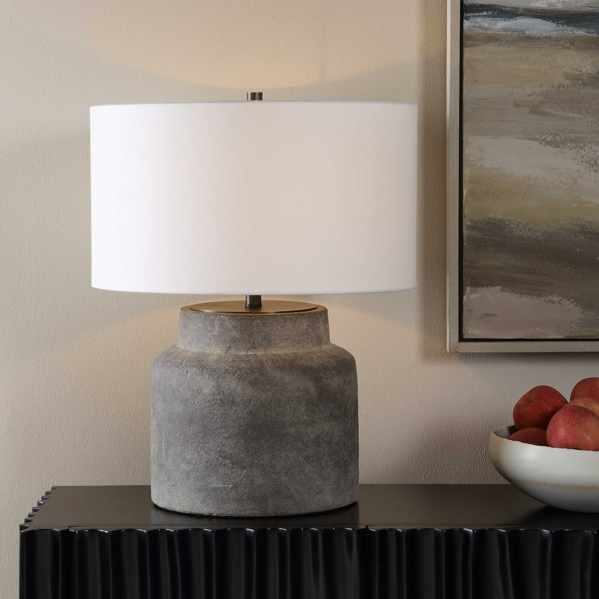 Uttermost Benedet Gray Wash Table Lamp