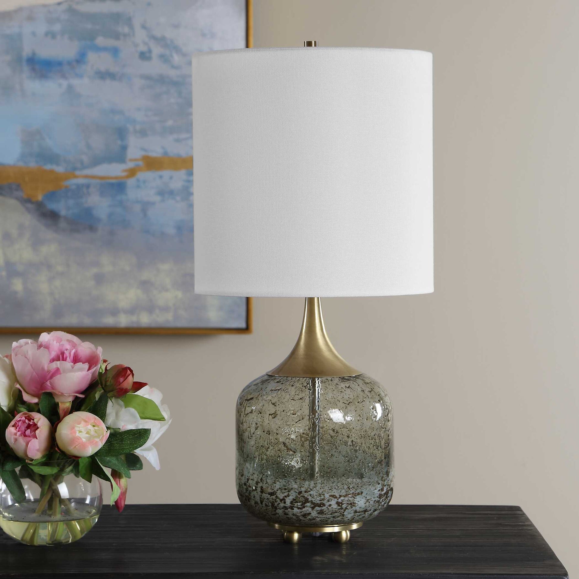 Uttermost Glenn Mottled Glass Table Lamp