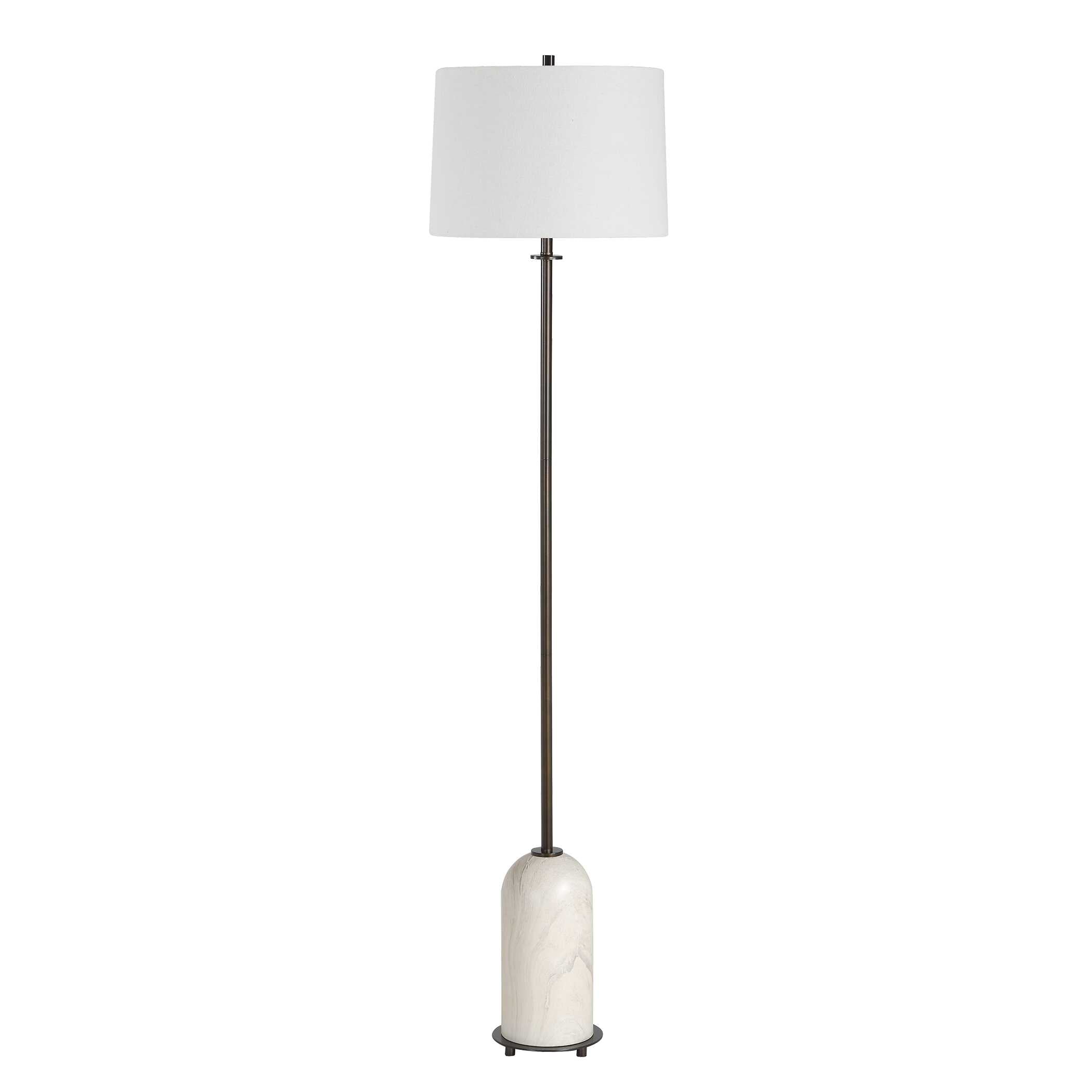 Braemar Dark Bronze Marble Floor Lamp