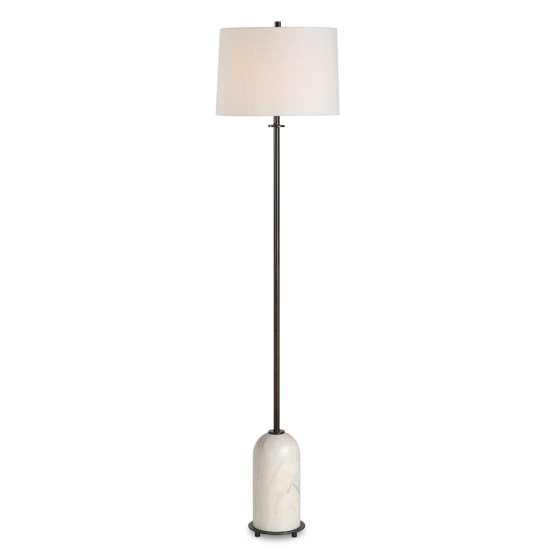 Braemar Dark Bronze Marble Floor Lamp