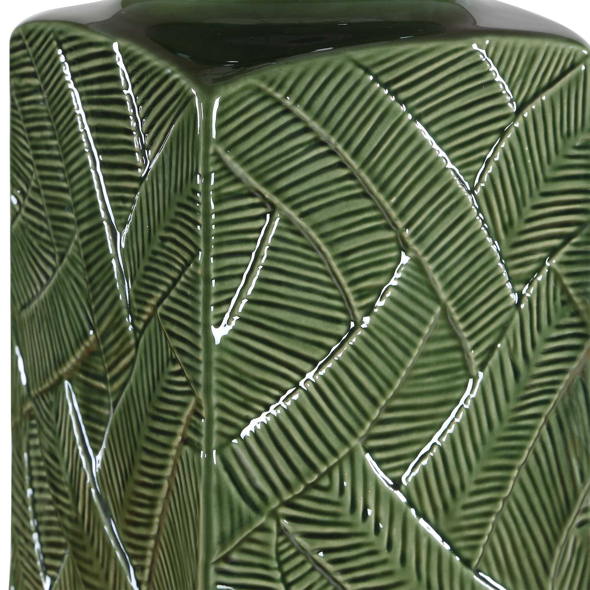 Colwyn Rectangular Green Ceramic Table Lamp