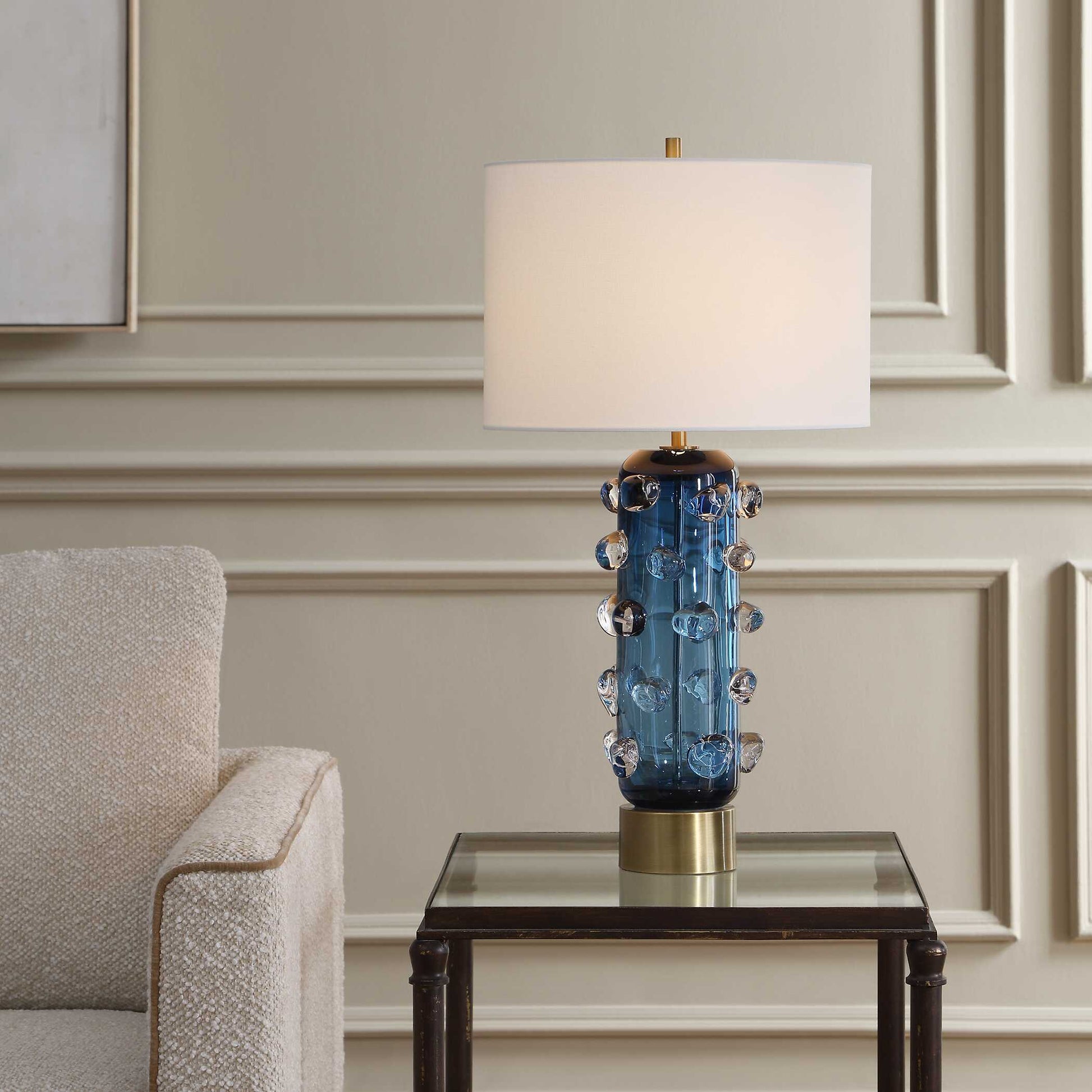 Uttermost Aura Blue Table Lamp