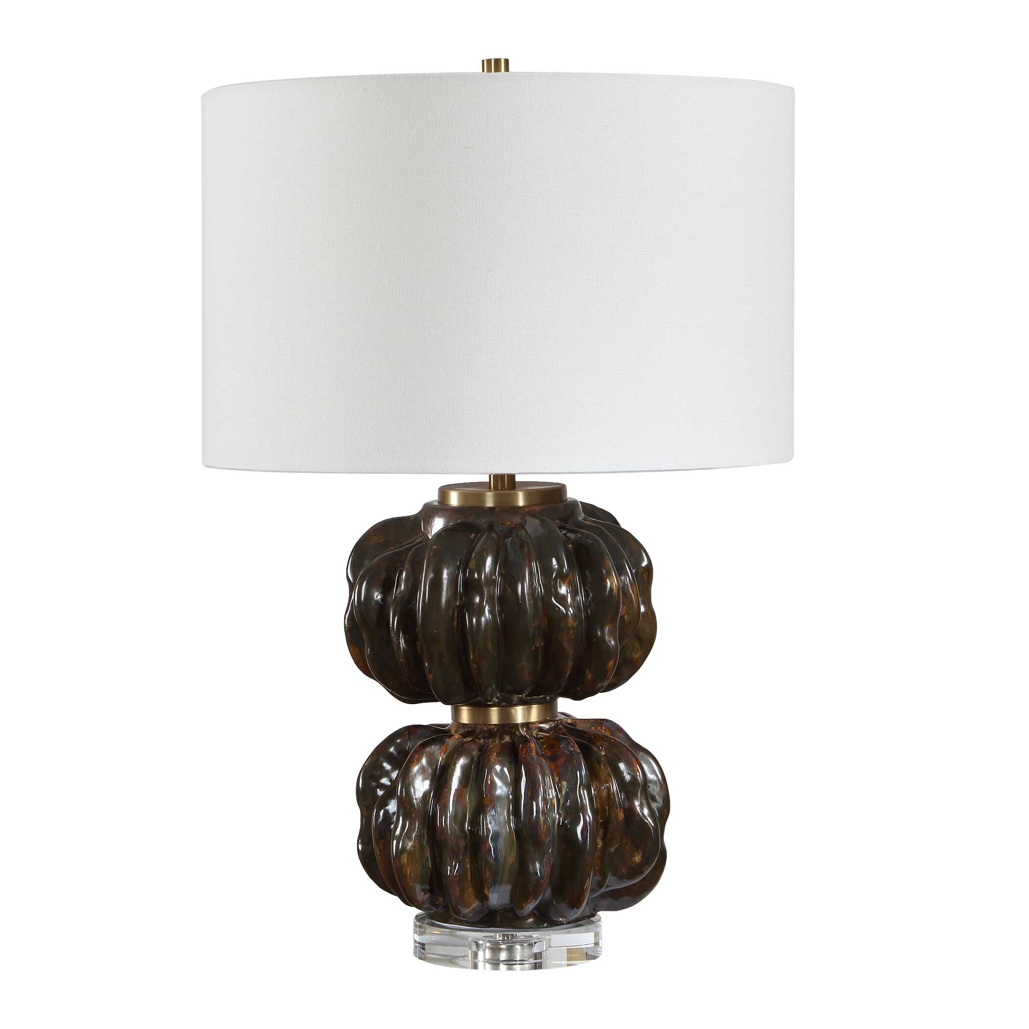 Uttermost Jaudon Stacked Bronze Table Lamp