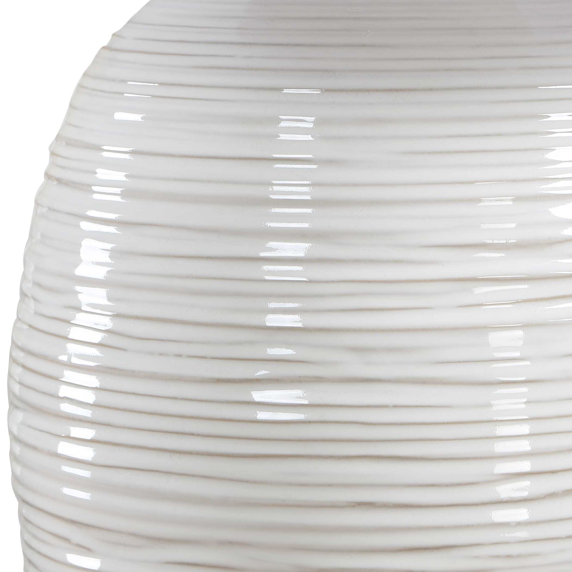Uttermost Alkman White Glaze Table Lamp