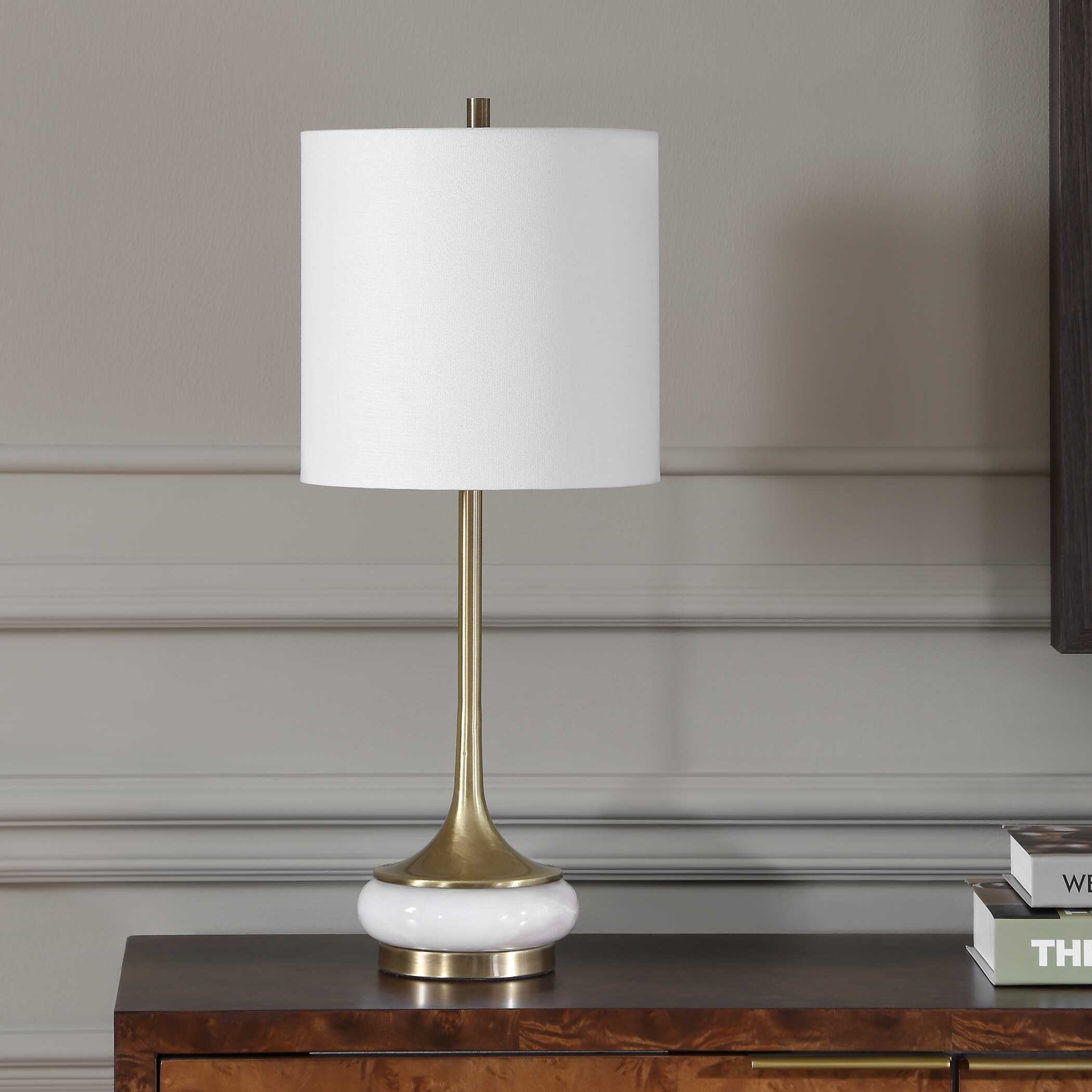 Uttermost Molena Brass & Pearly Stone Table Lamp