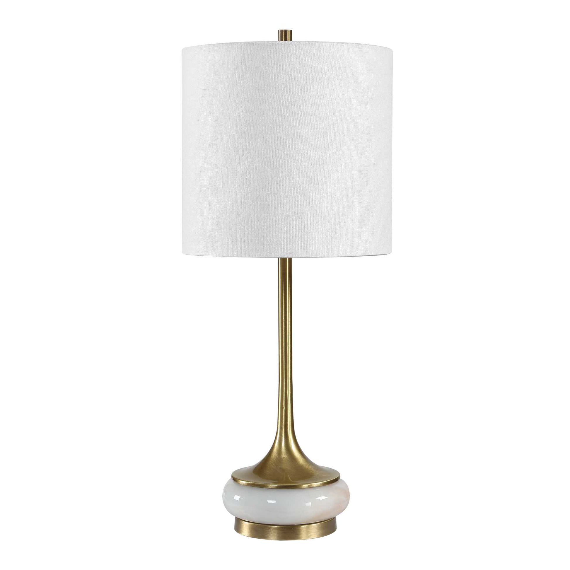 Uttermost Molena Brass & Pearly Stone Table Lamp