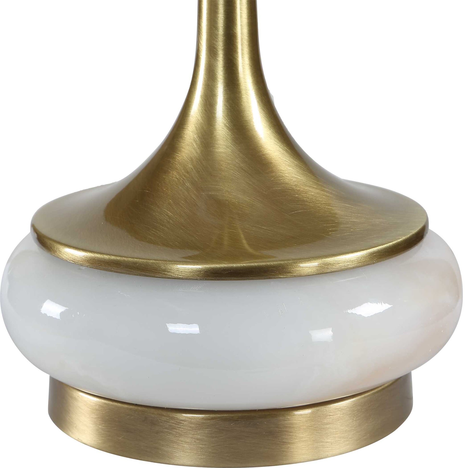 Uttermost Molena Brass & Pearly Stone Table Lamp
