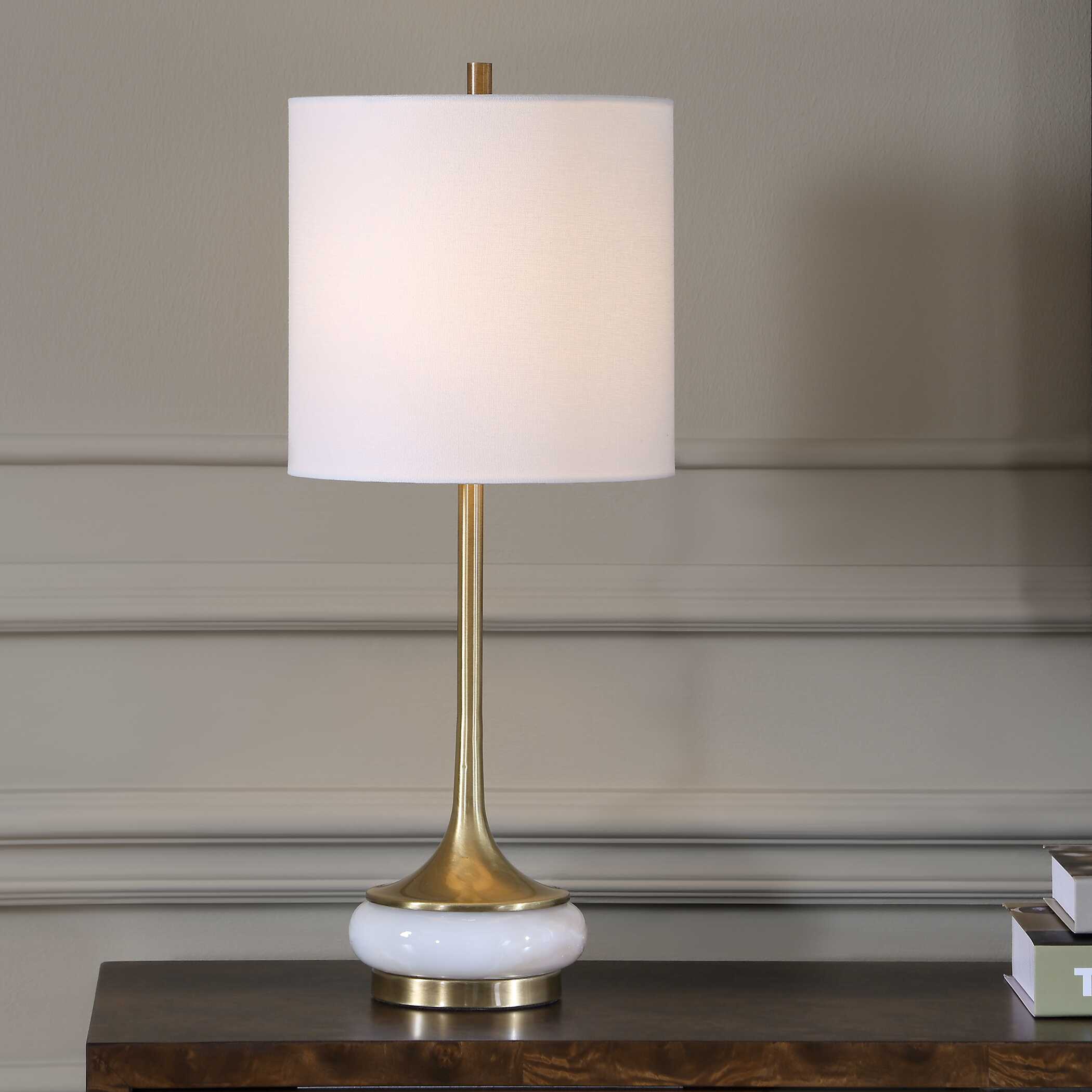 Uttermost Molena Brass & Pearly Stone Table Lamp