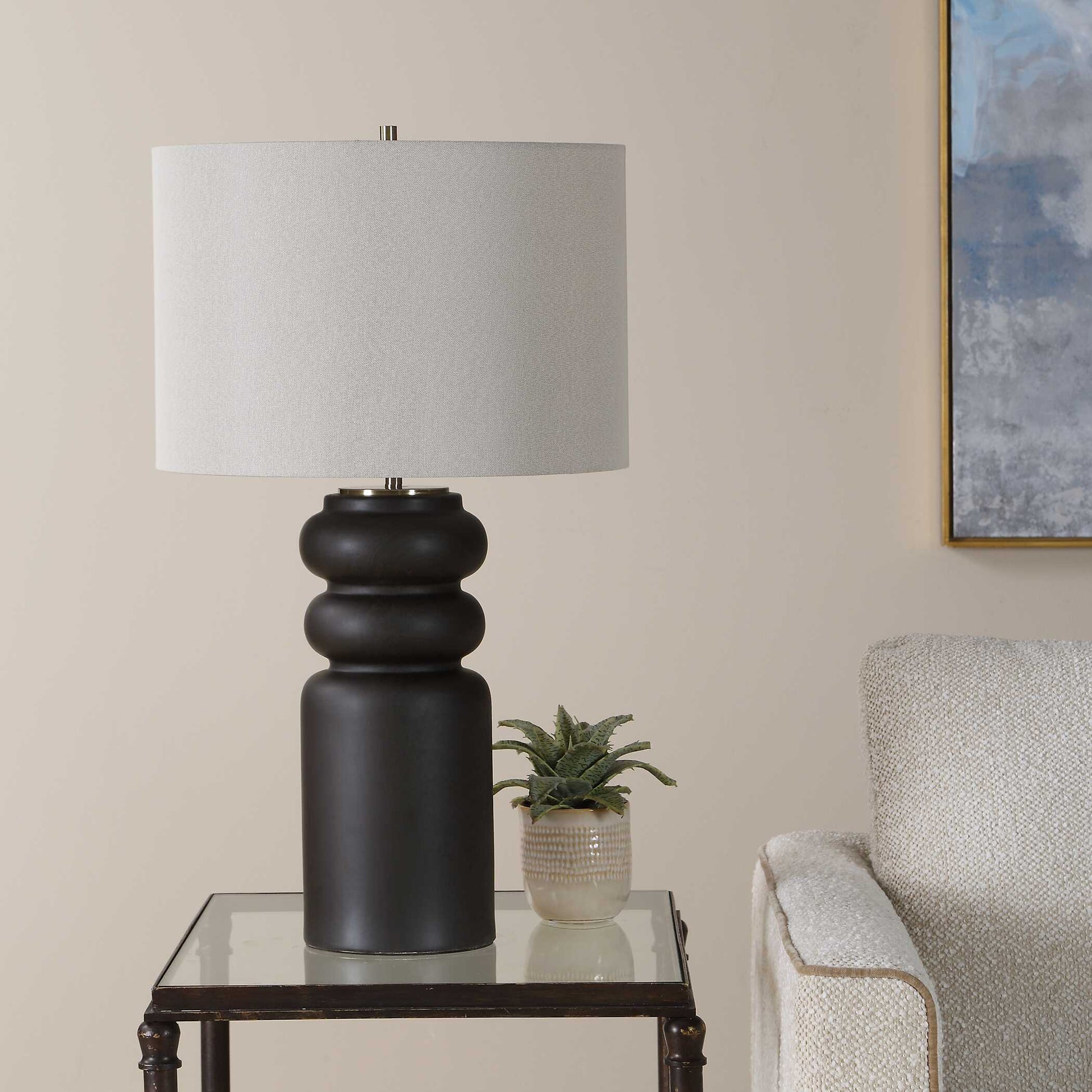 Uttermost Macon Matte Black Table Lamp